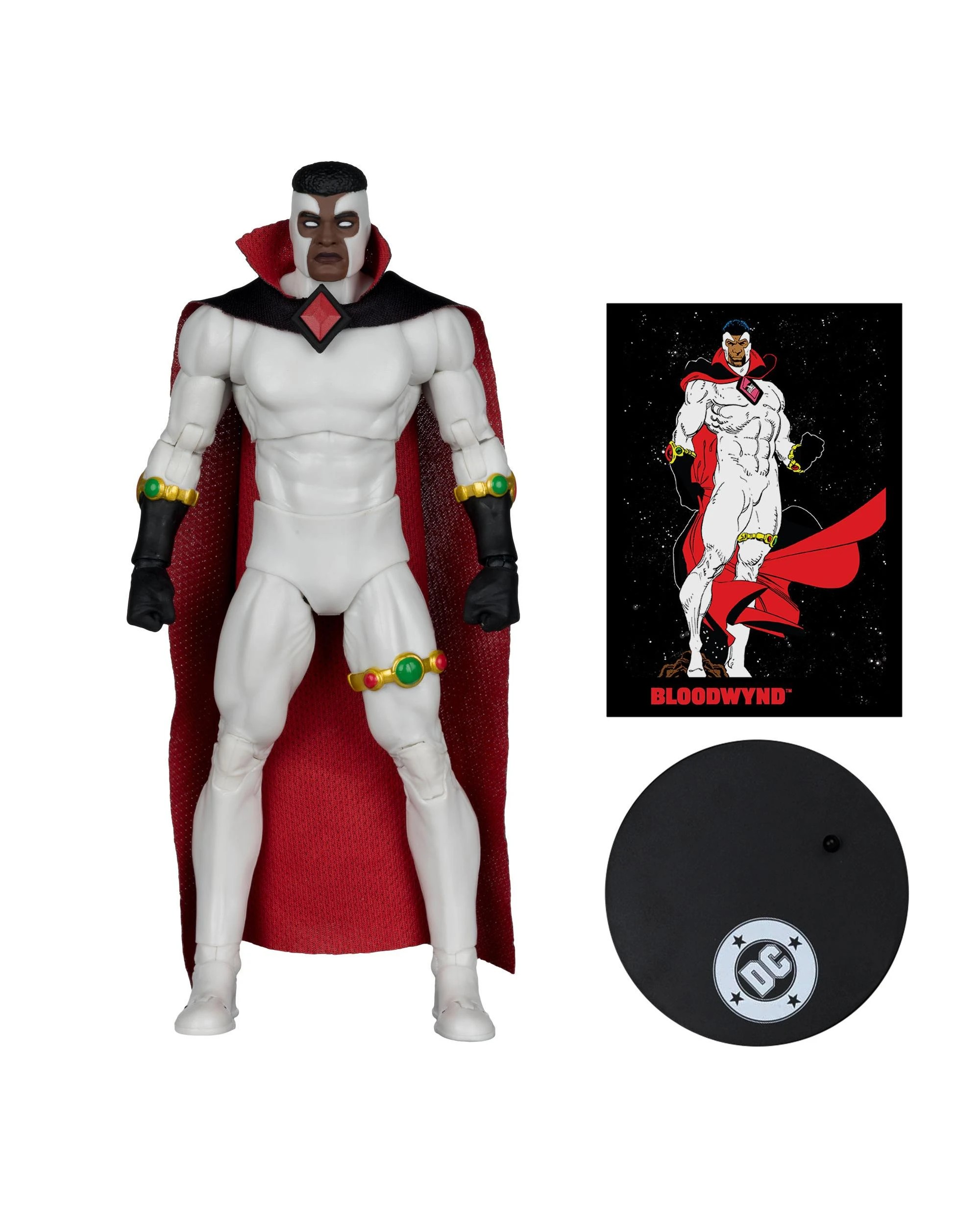 3 DC Direct Page Punchers Justice League #77 Bloodwynd Red Platinum Edition 7 inch Figure with Comic, 3 of 9