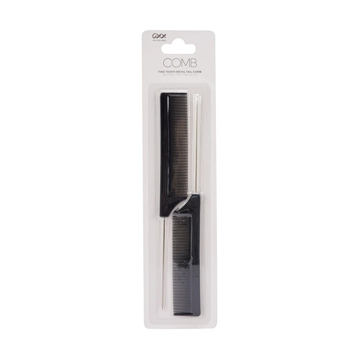 5 OXX Haircare 2 Pack Fine Tooth Metal Tail Comb, 5 of 6