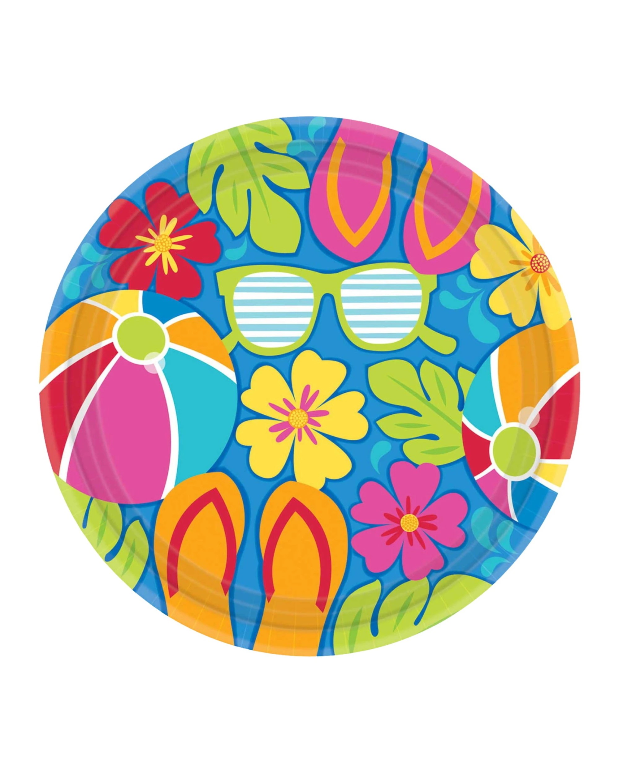 1 Amscan Summer Splash Small Paper Plates Value Pack of 18, 1 of 1