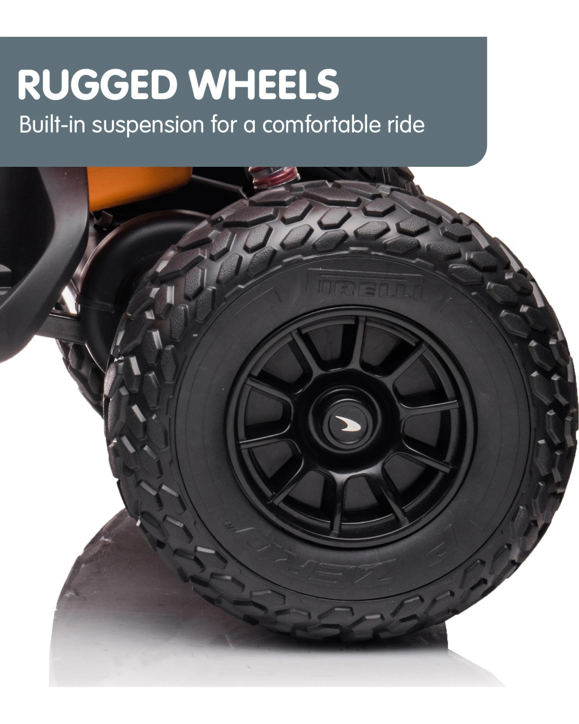 6 Kahuna Licensed MCL35 McLaren Kids Toy Ride On Electric Quad Bike - Orange, 6 of 10