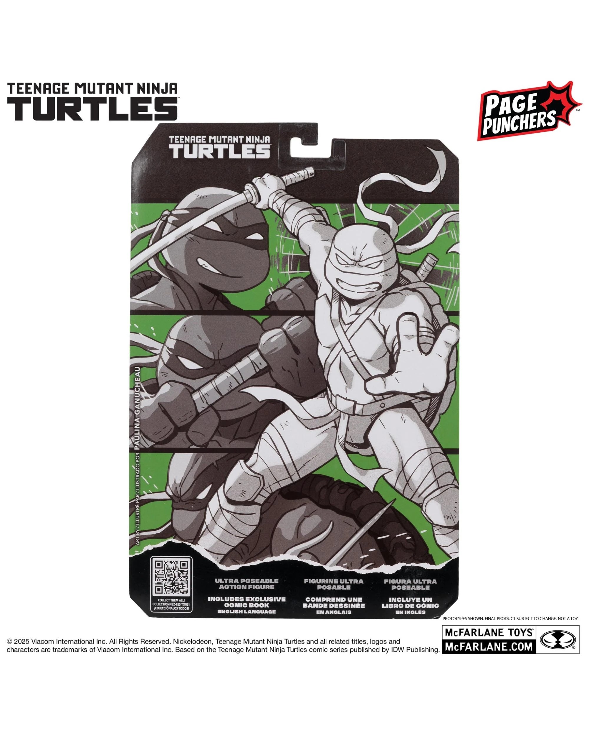 9 Teenage Mutant Ninja Turtles Leonardo Black White and Green Page Punchers Red Platinum Edition 5 inch Figure With Comic, 9 of 9