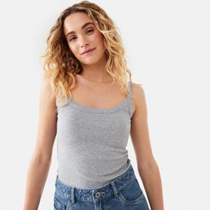 Sleeveless Rib Scoop Neck Cami