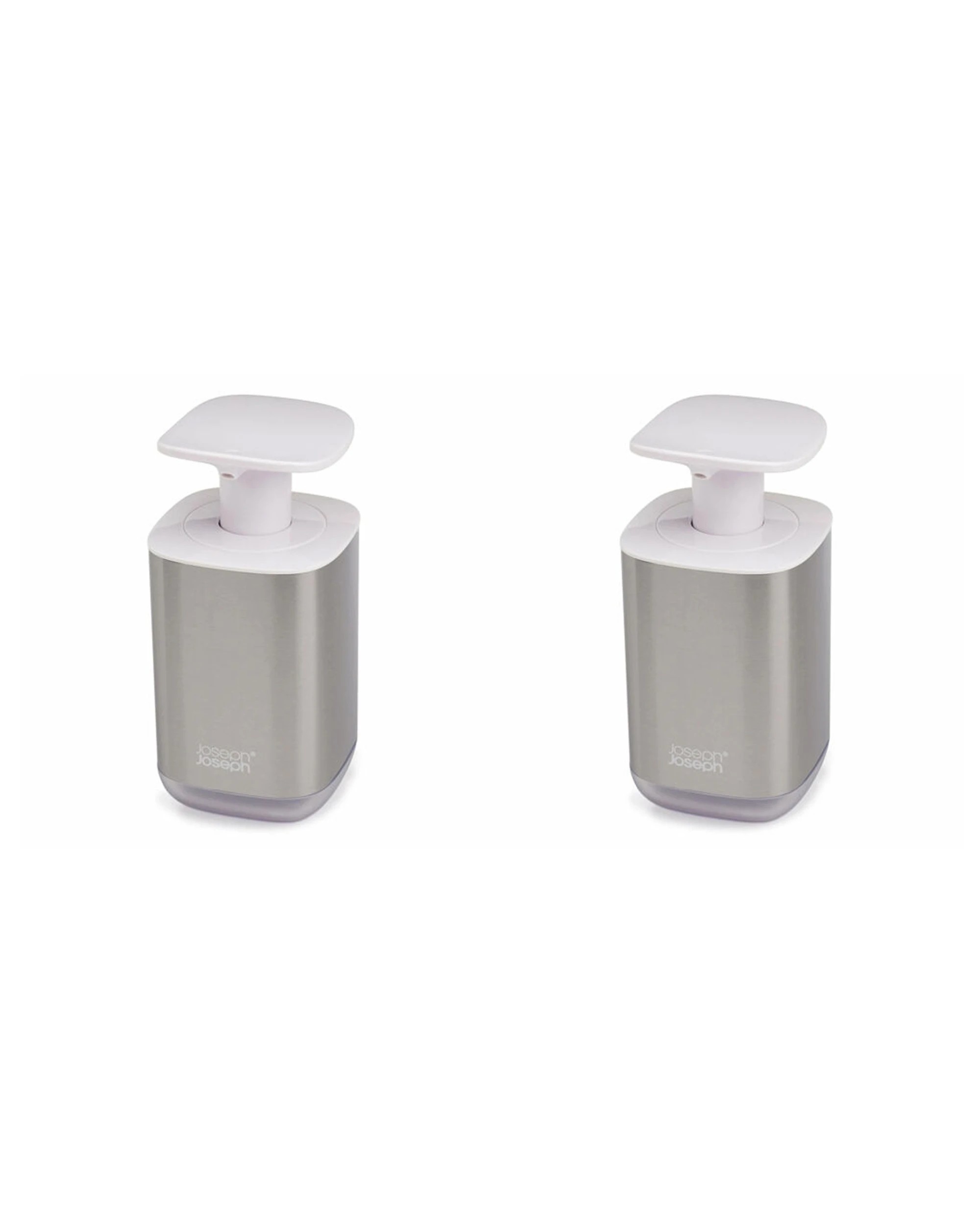 1 Joseph Joseph Presto Steel Soap Dispenser Large Easy-Push Pump 2PK - White, 1 of 5