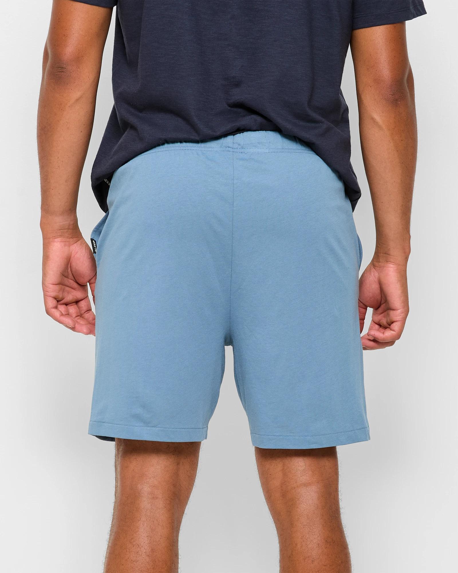 4 Australian Cotton Jersey Sleep Shorts - Maxx BLUE, 4 of 5