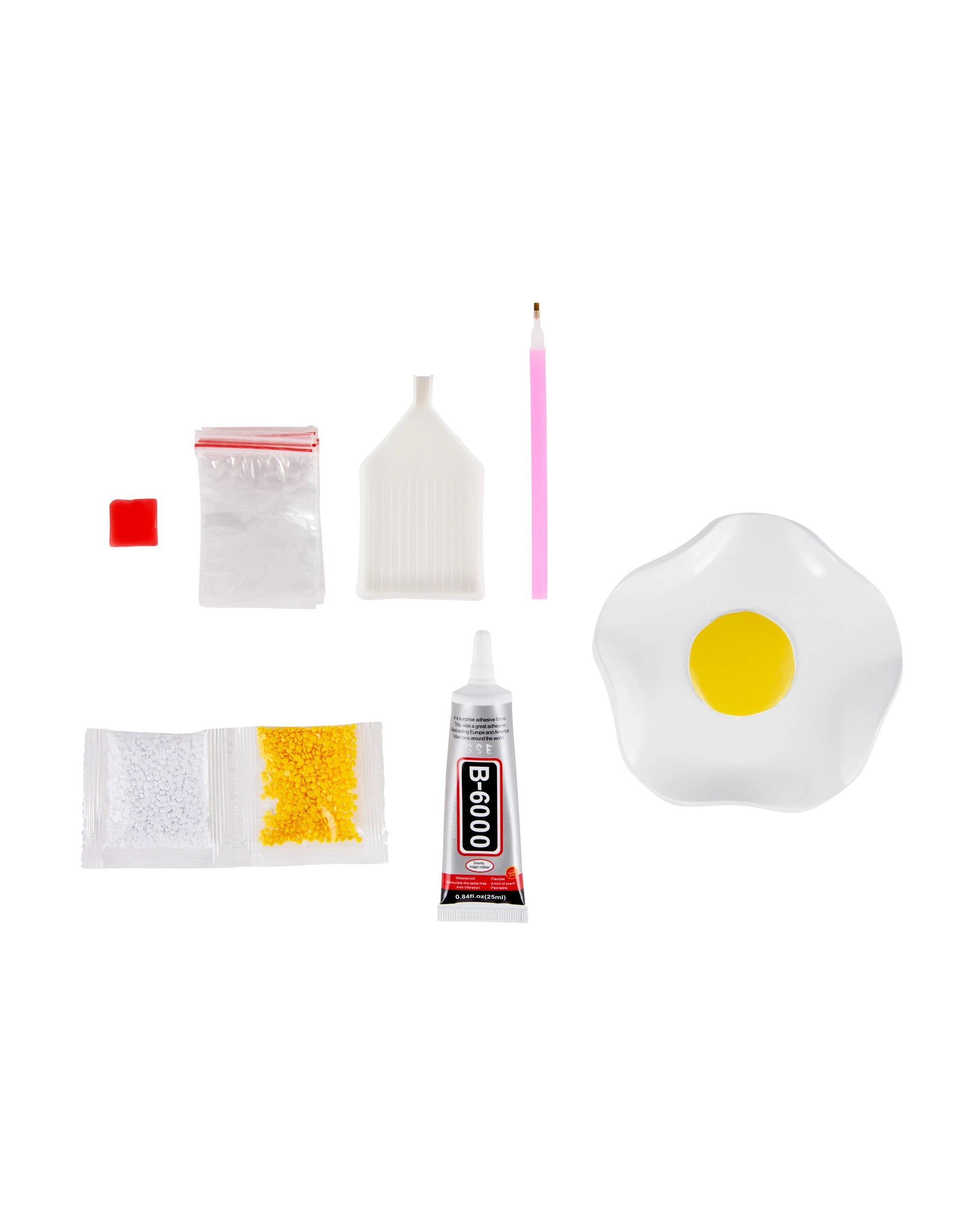 2 DIY Sparkle Gem Art Trinket Tray - Egg, 2 of 4