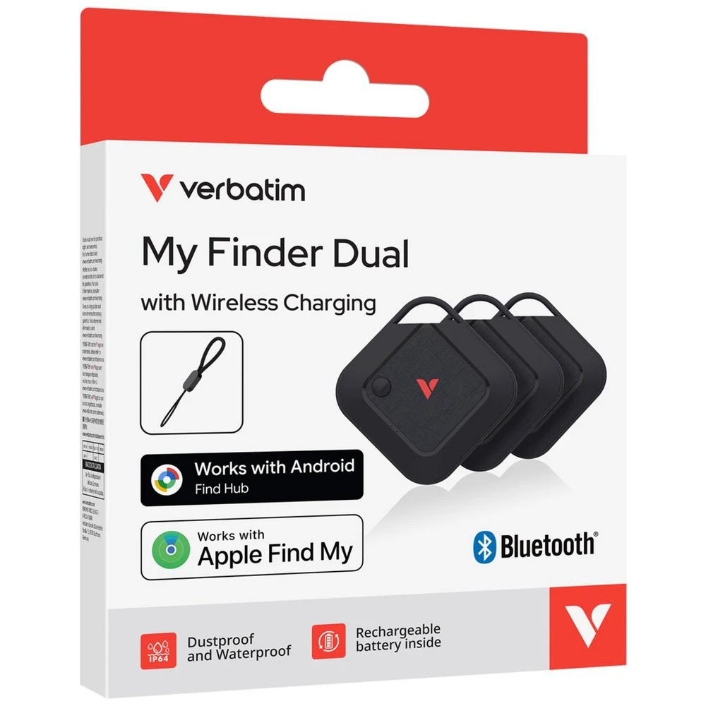 6 Verbatim My Find Wireless Tracker Black 3 Pack, 6 of 6