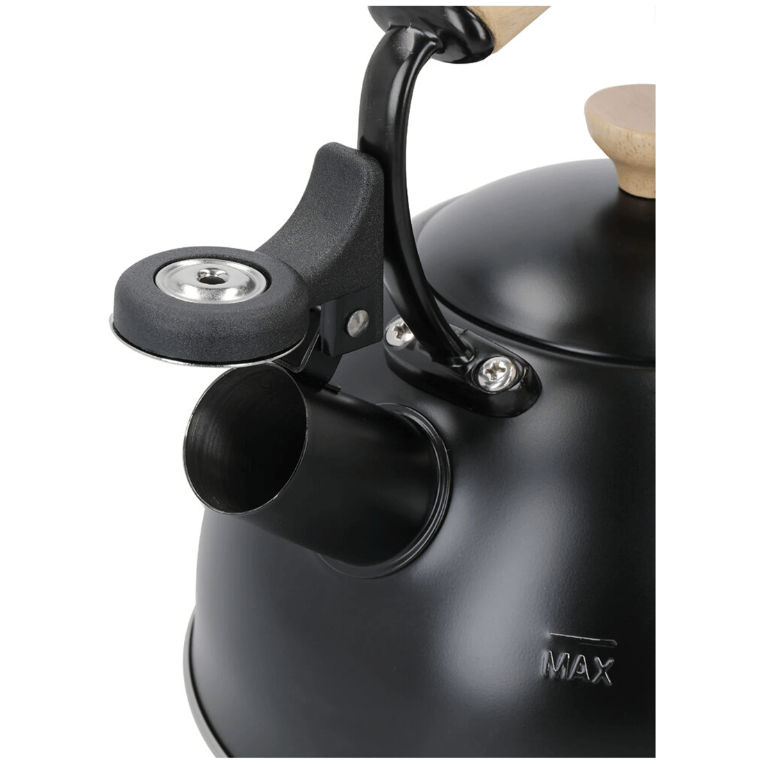 4 LA CAFETIERE Stovetop Whistling Tea Kettle 1.6L Stainless Steel Beechwood, 4 of 9