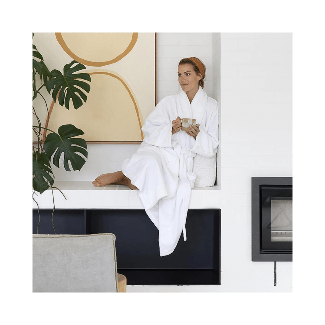 2 Bambury Microplush Coral Fleece Bath Robe — 100% Polyester, Soft Plush, 11 Colours - Black, 2 of 7