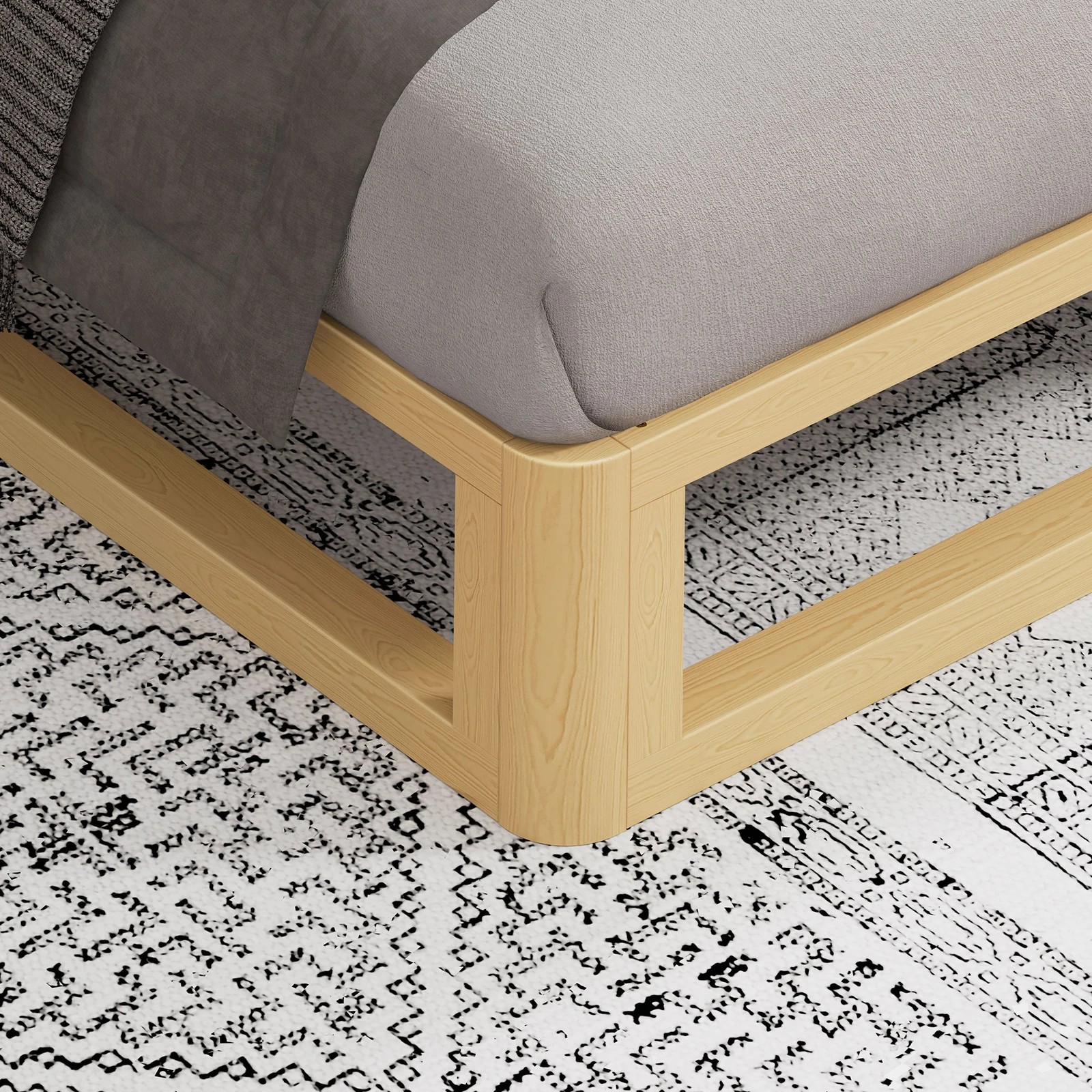 5 Alfordson Bed Frame Wooden Timber King Single Mattress Base Platform Jacob - Natural, 5 of 10