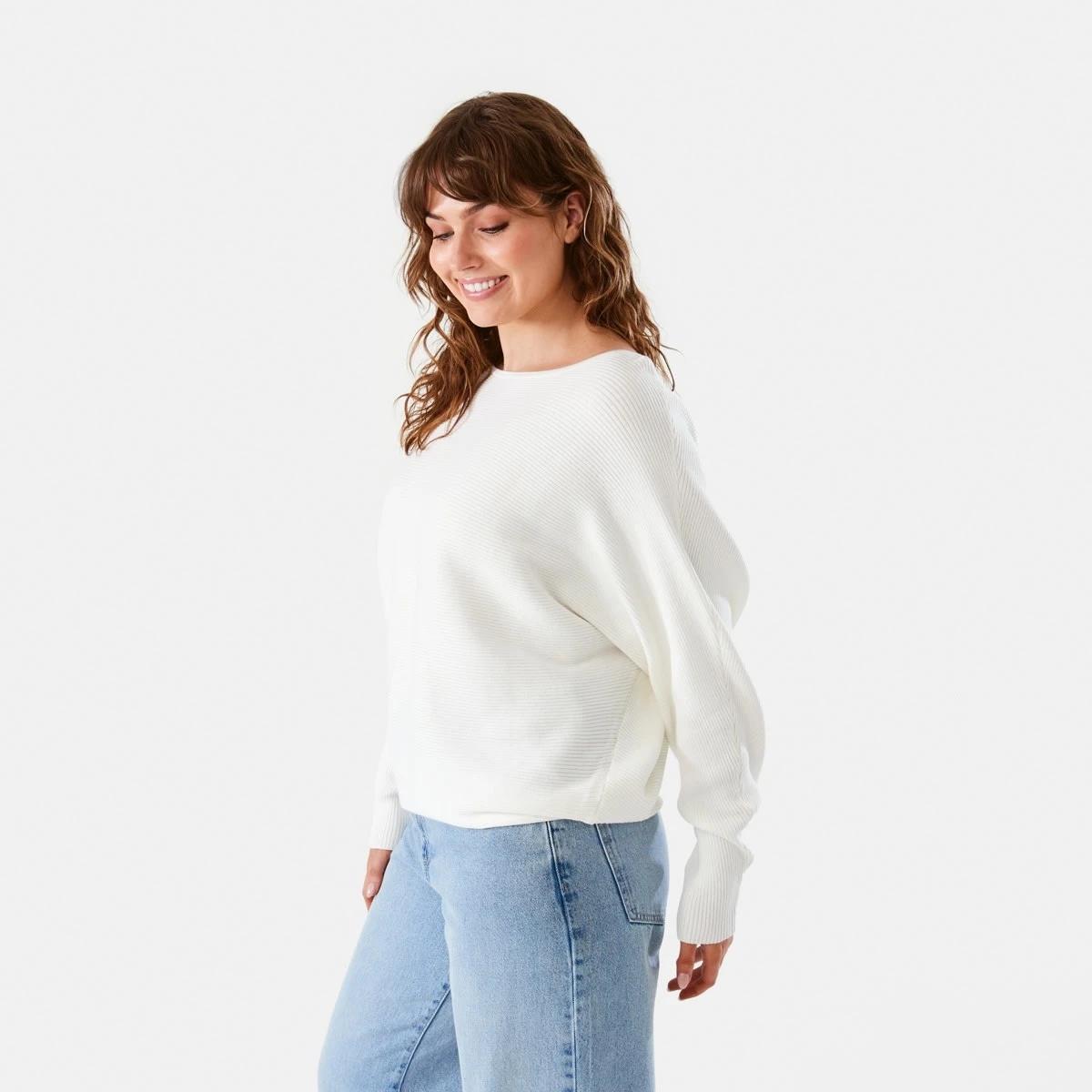 2 Batwing Jumper Ecru, 2 of 6