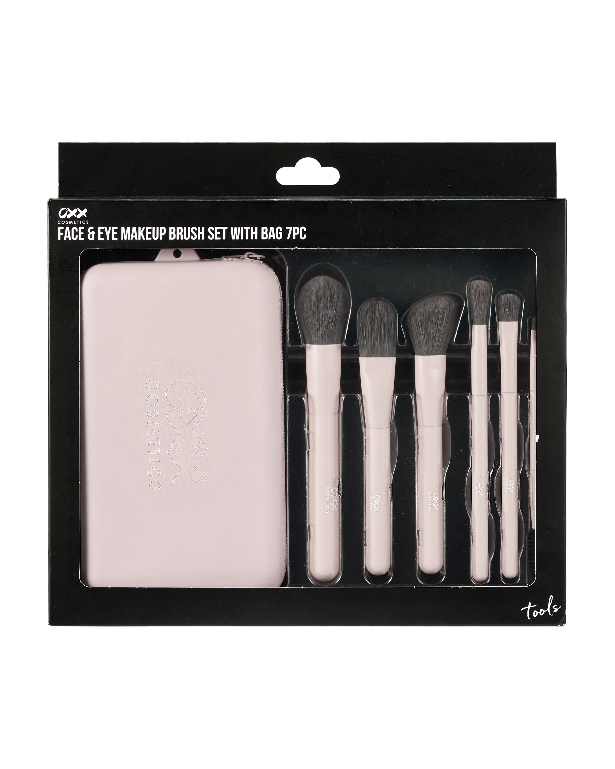 1 OXX Cosmetics 7 Piece Face & Eye Makeup Brush Set with Bag, 1 of 5