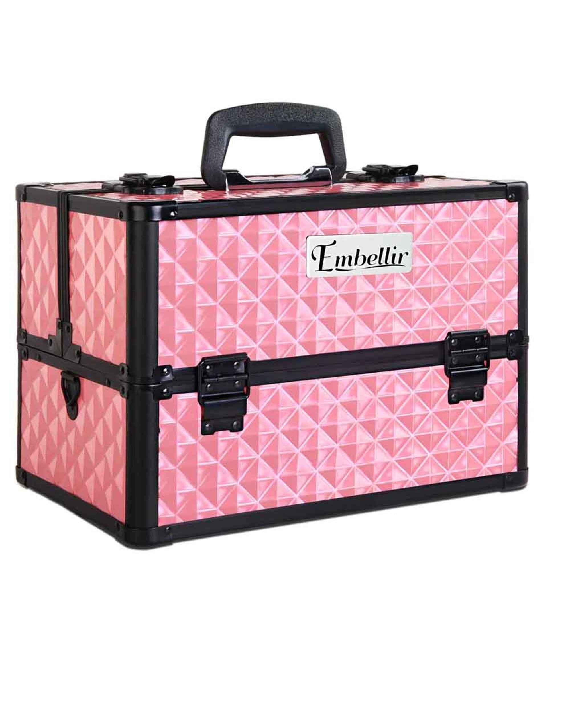 1 Embellir Beauty Case Makeup Travel Bag Organiser Storage Large Jewellery Box - Multi, 1 of 8