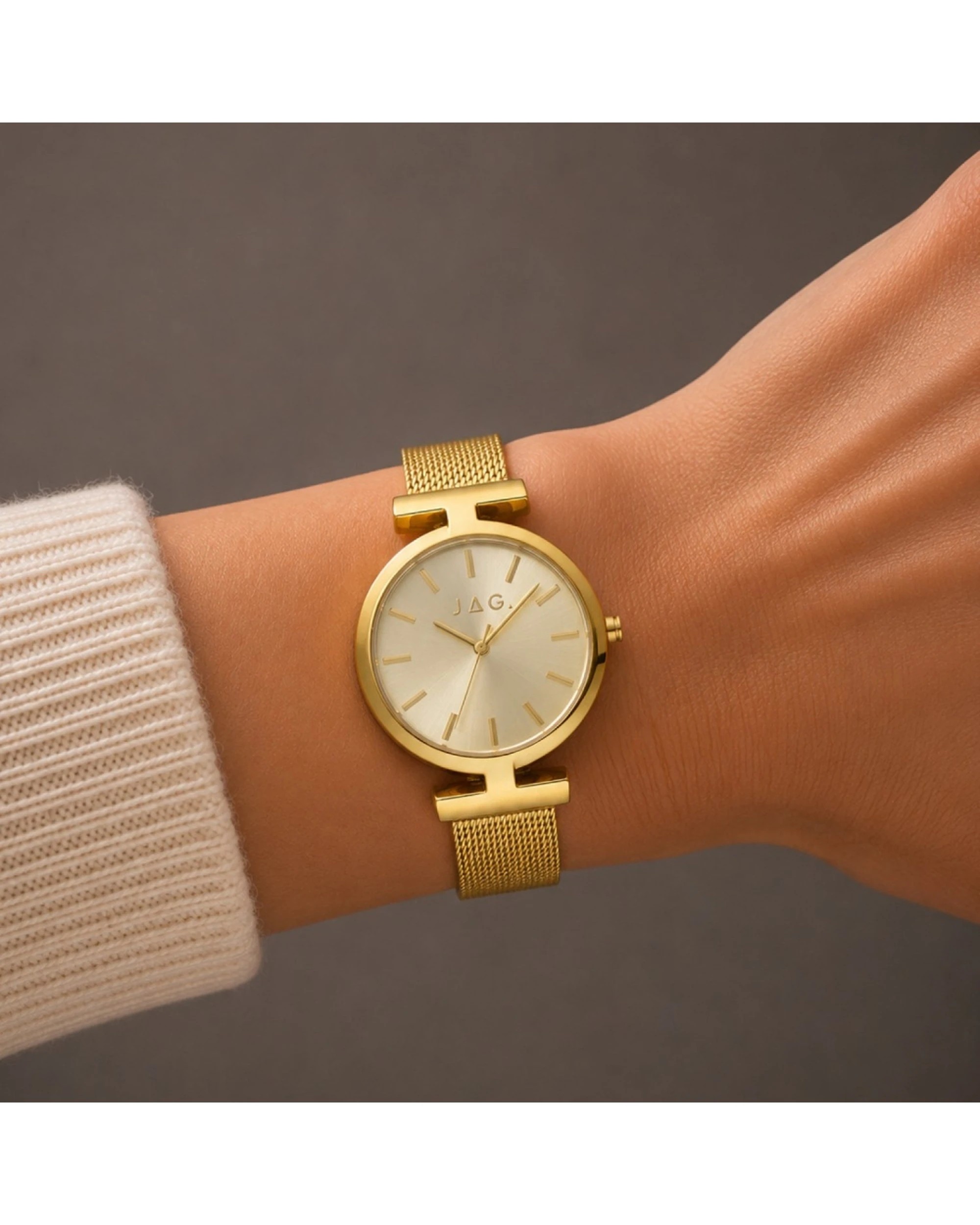 4 JAG Mudgee Women's Gold Dial Watch 35mm Metal Alloy Stainless Steel Band, 4 of 4