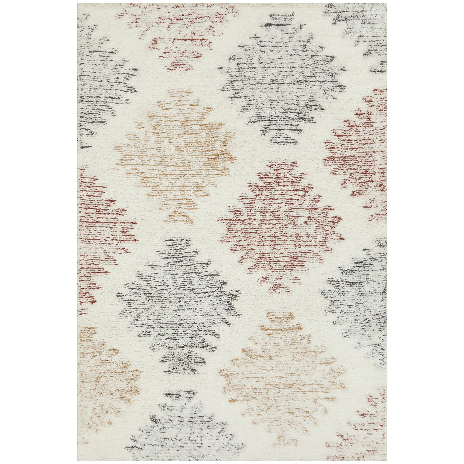1 Common Ground Rugs Lumina Motif 225x155cm - Medium Hand Tufted Wool Floor Rug - White, 1 of 7