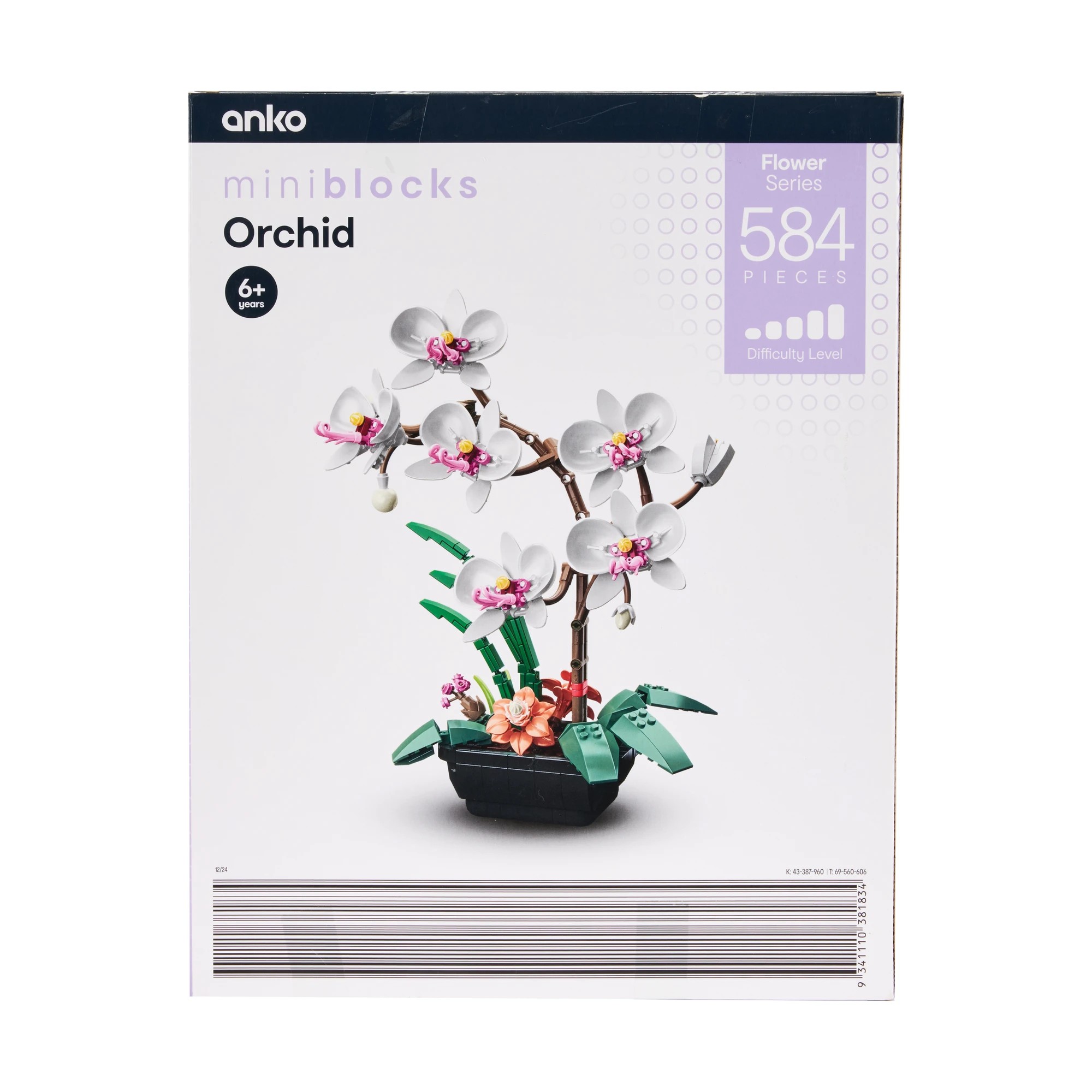 6 584 Piece Mini Blocks Flower Series: Orchid Playset, 6 of 6