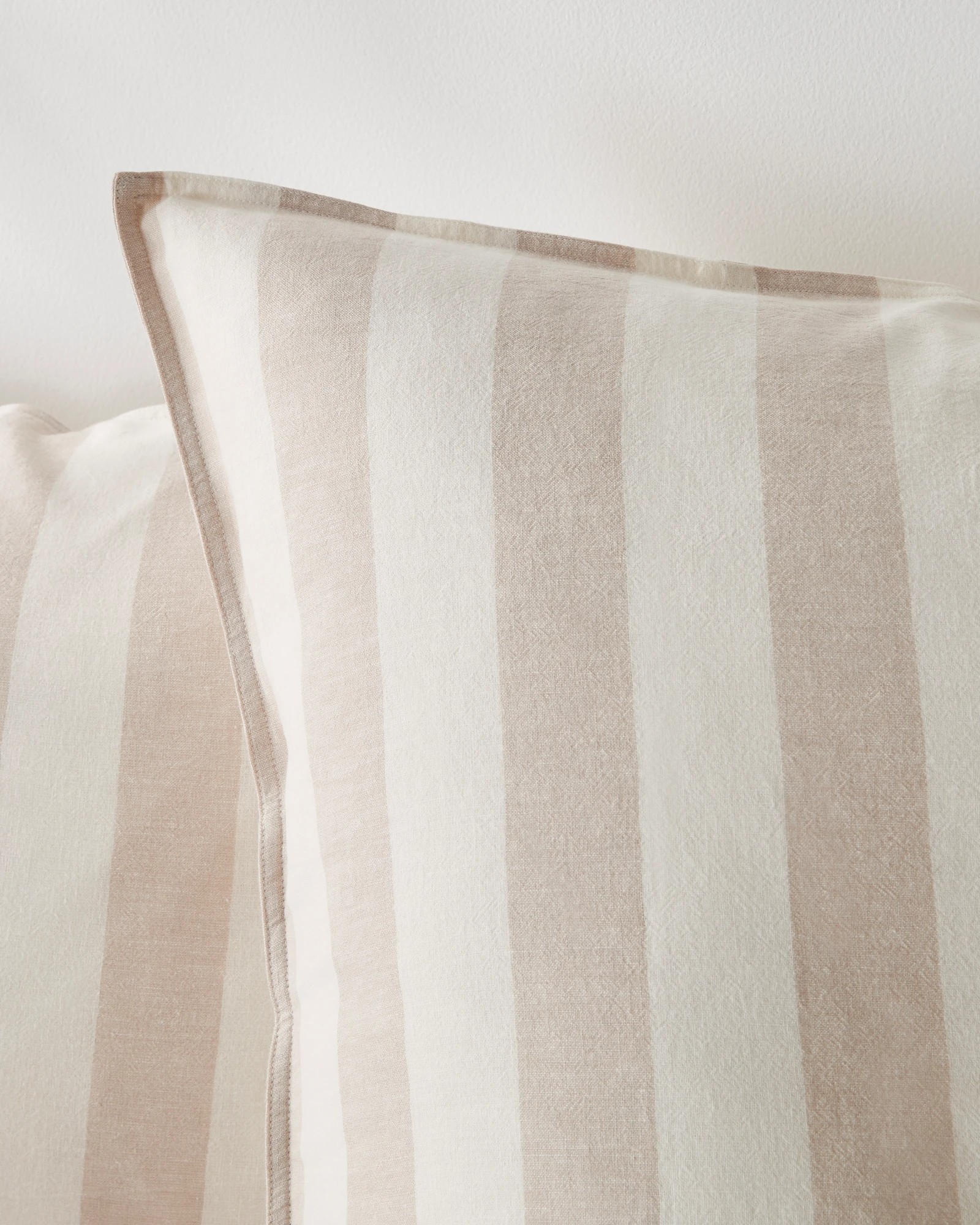 2 Target Reid Stripe Linen/Cotton European Pillowcase - One Size - Natural, 2 of 2