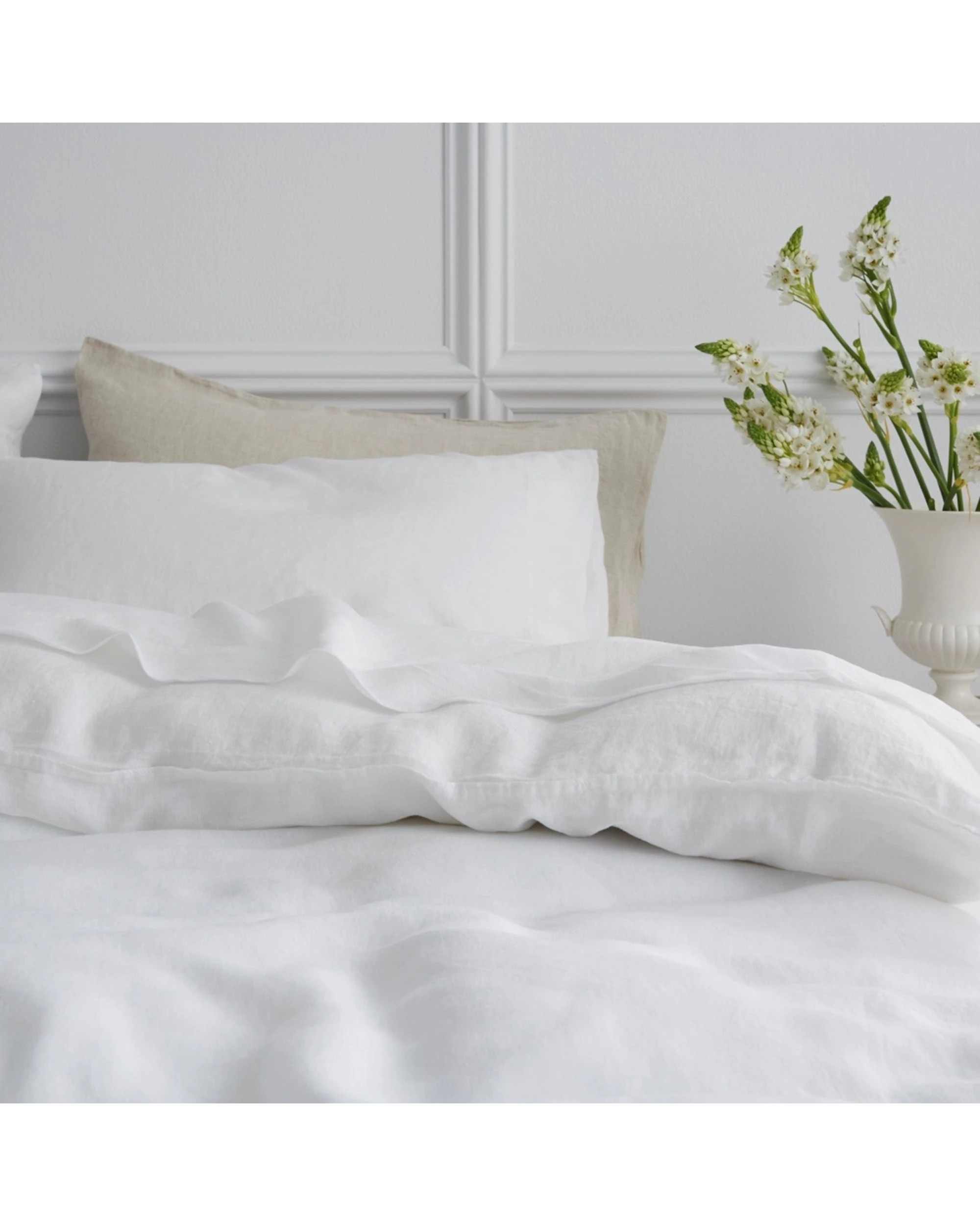 2 Bedding Co Quilt Cover Set 100% French Flax Linen - King Bed - White, 2 of 5