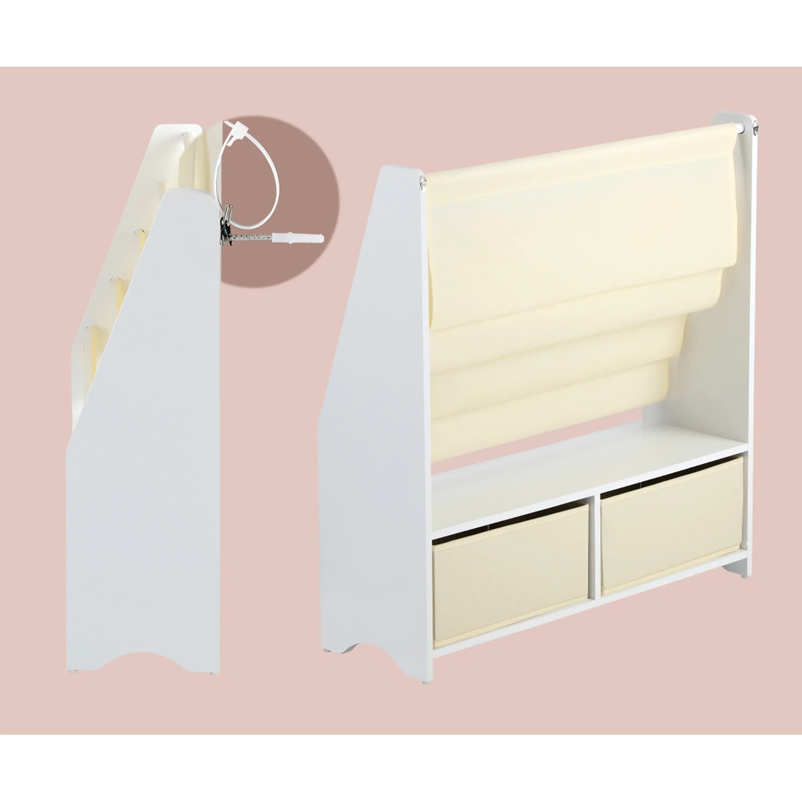 5 Oikiture Kids Bookshelf Bookcase Children Toys Storage Shelf Rack Diy Organiser
 - Multi, 5 of 10