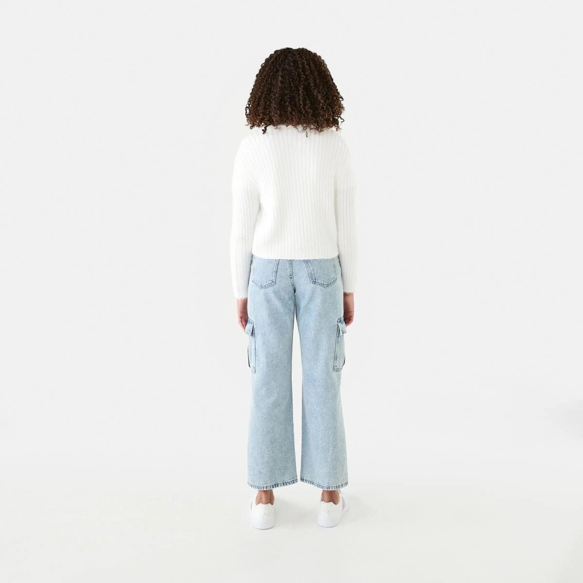 7 Crop Rib Cardigan Cream, 7 of 9
