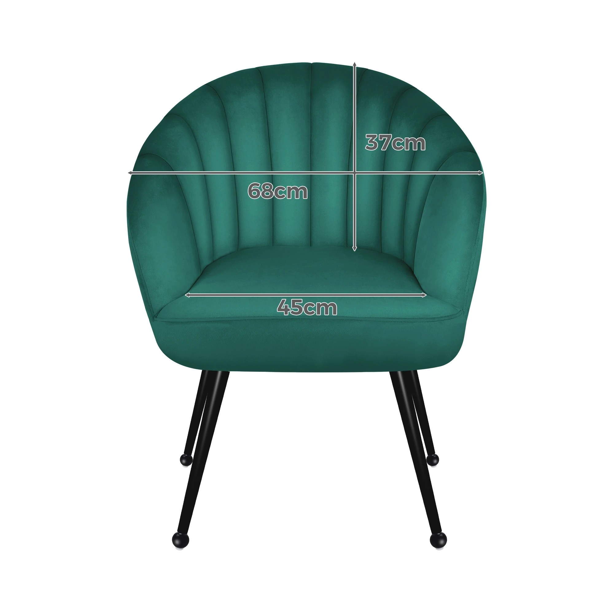 6 Alfordson Armchair Lounge Chair Accent Tub Chair Sofa Couch Velvet - Green, 6 of 9