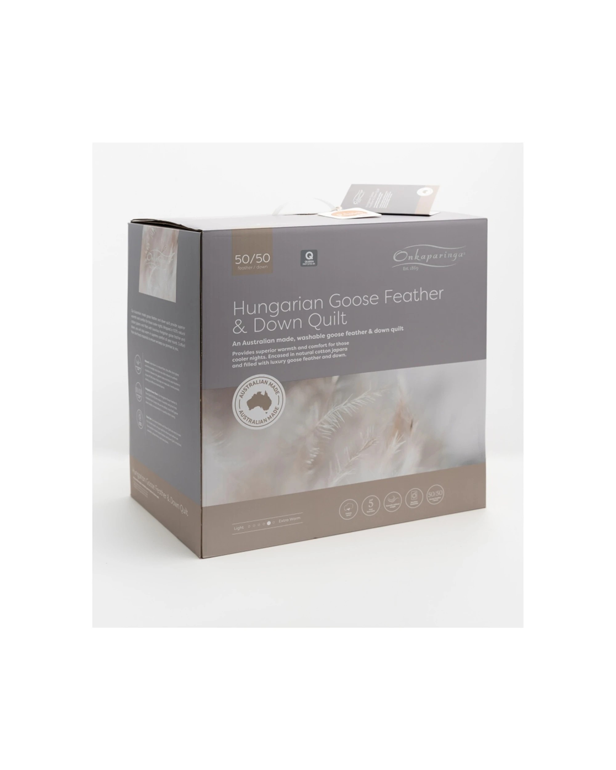 4 Onkaparinga 50-50 Hungarian Goose Down Feather Surround Pillow Standard - White, 4 of 9