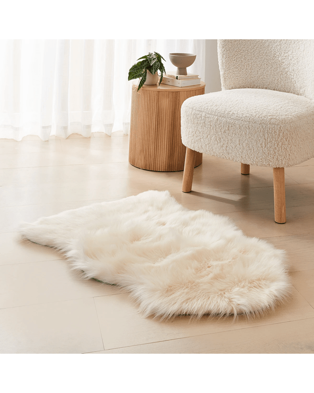 Cream Faux Fur