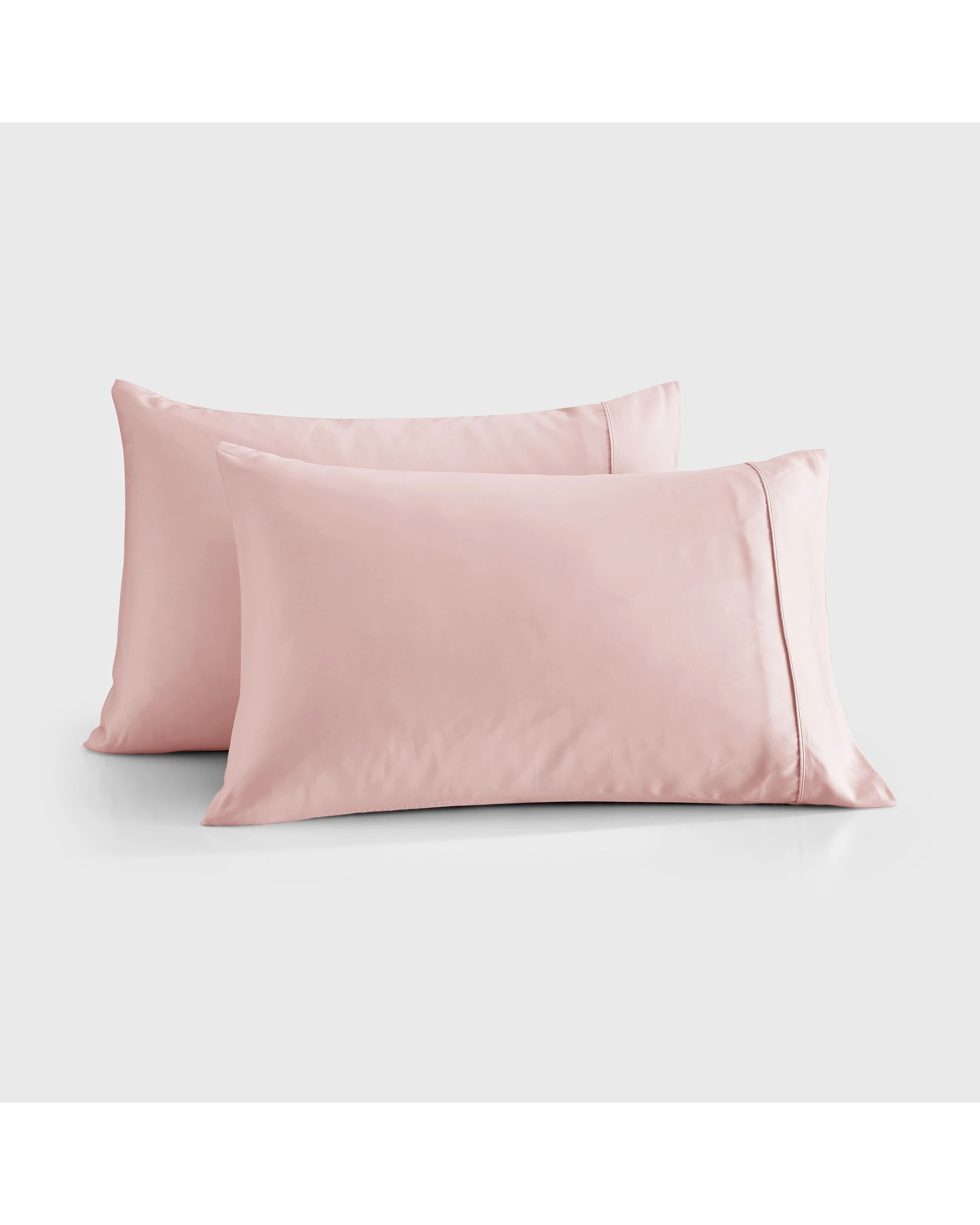 4 Natural Home 400TC 100% Bamboo Sateen Standard Pillowcase Twin Pack - Blush Pink, 4 of 5
