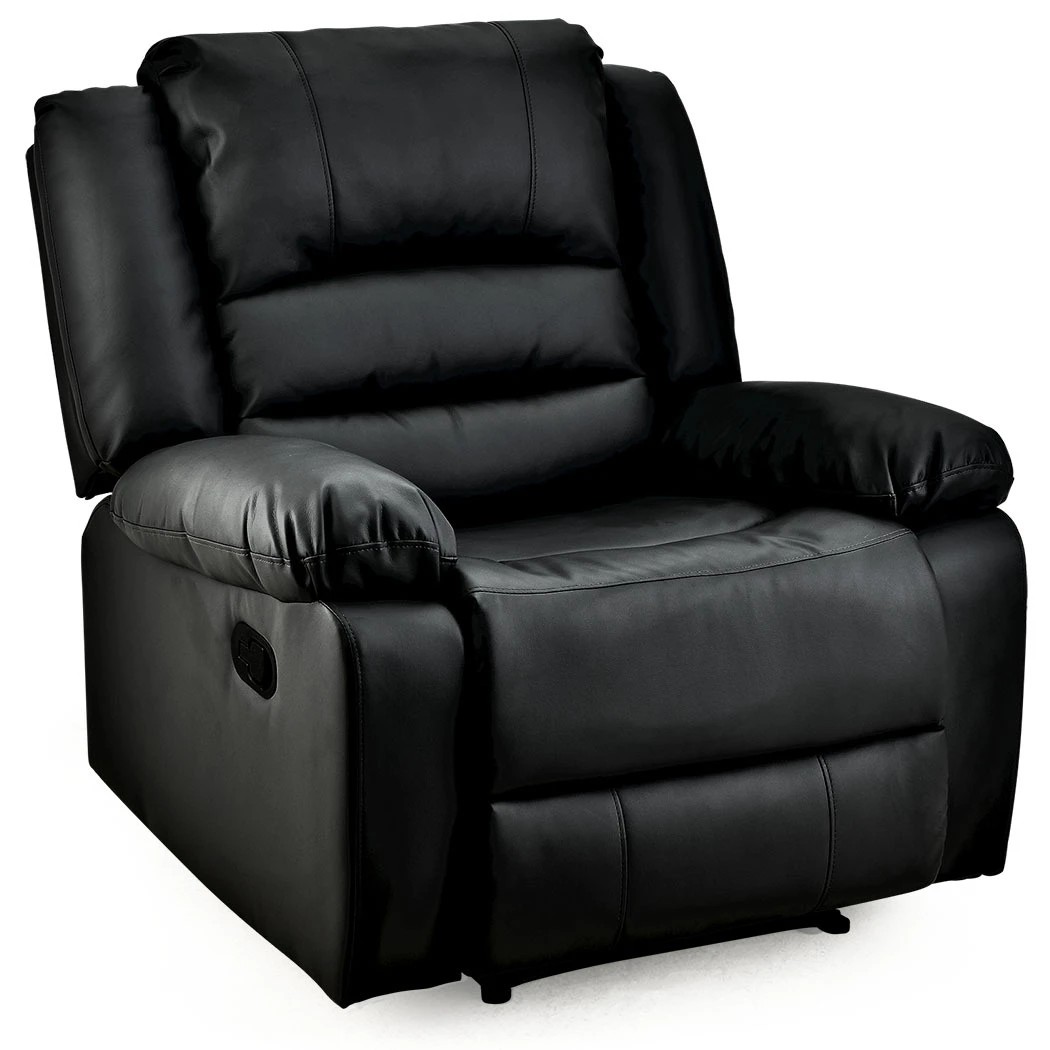 1 Fortia Luxury Single Recliner Lounge Chair - Black, 1 of 1
