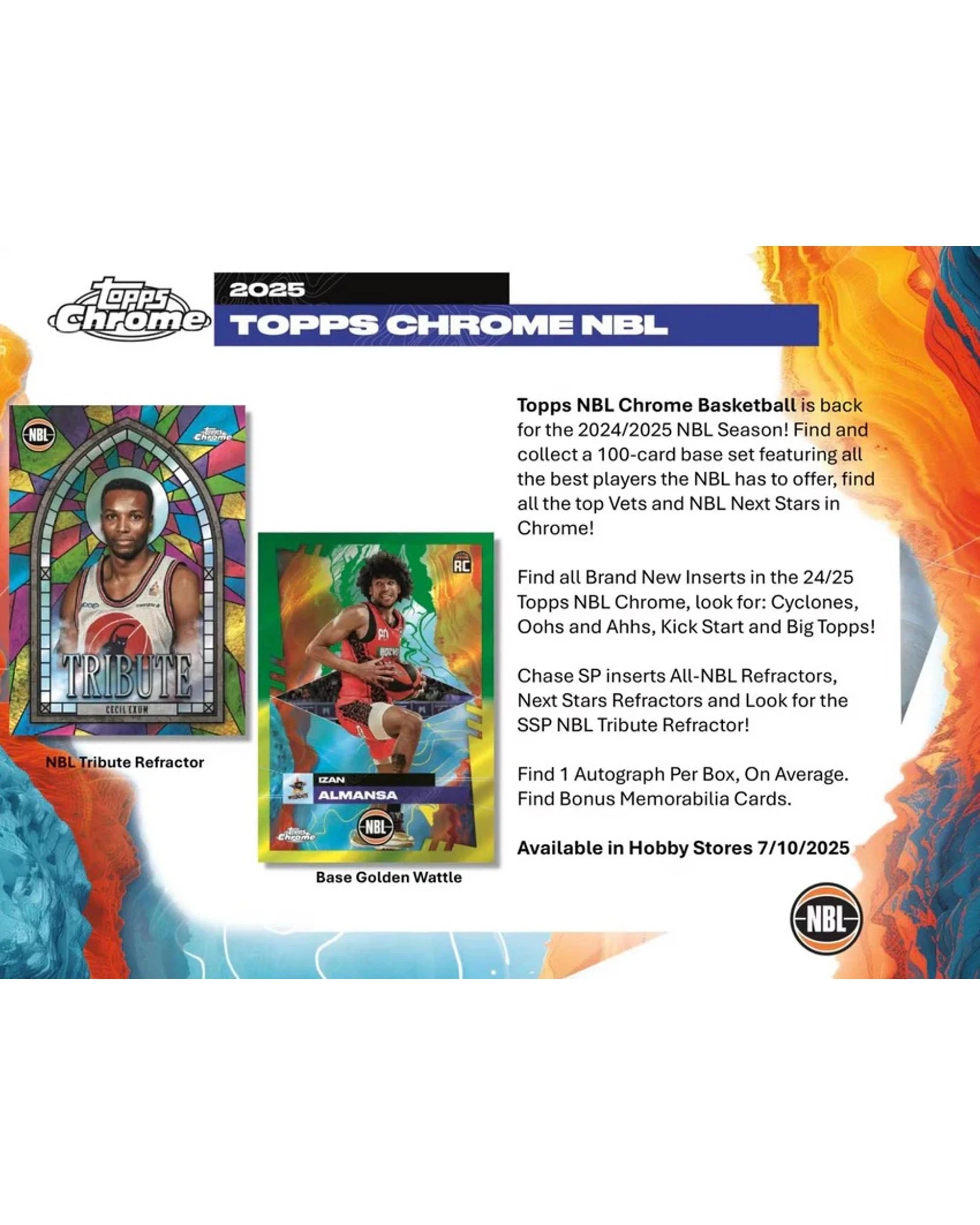 2 Topps 2024/2025 Chrome NBL Basketball Mega Pack, 2 of 5