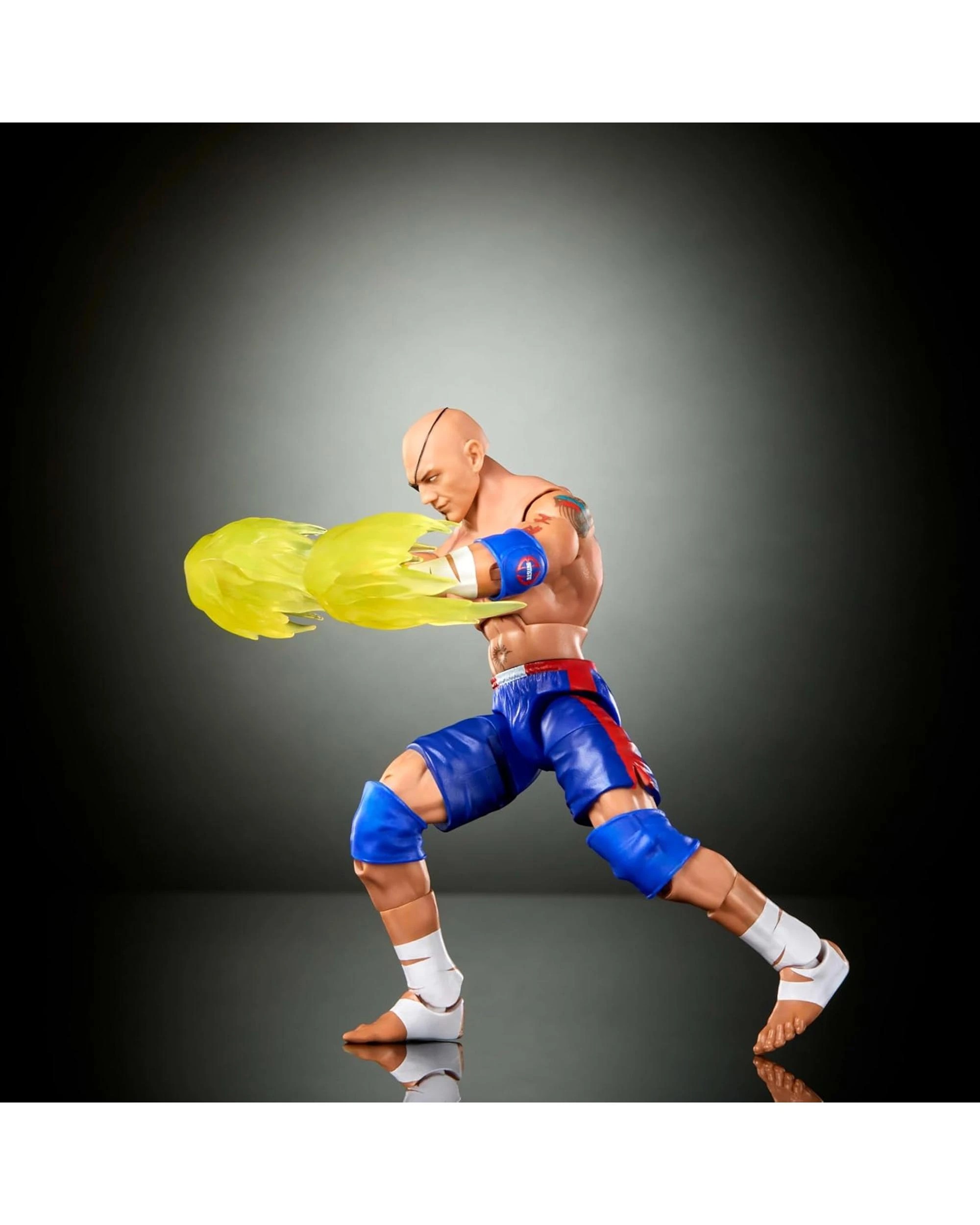 3 WWE X Street Fighter Elite Collection Batista as Sagat 6 inch Action Figure, 3 of 4