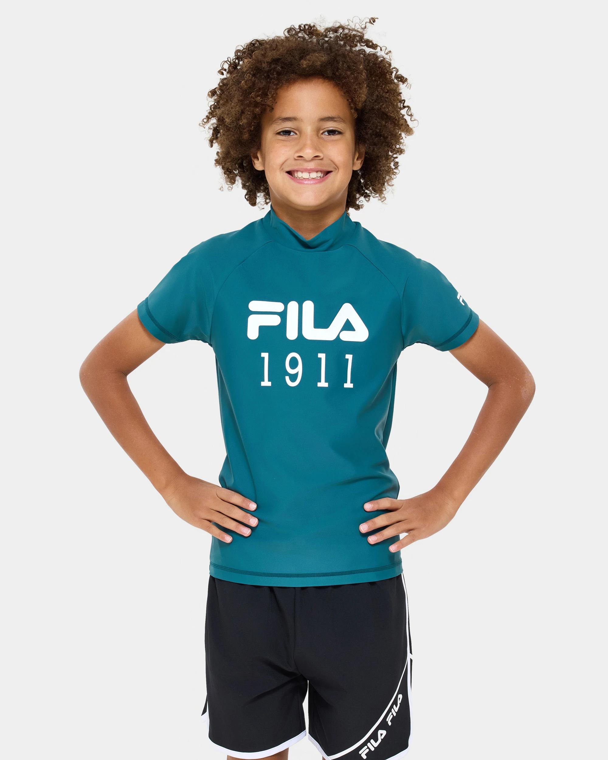 1 Adam Short Sleeve Rash Vest - Fila GREEN, 1 of 6