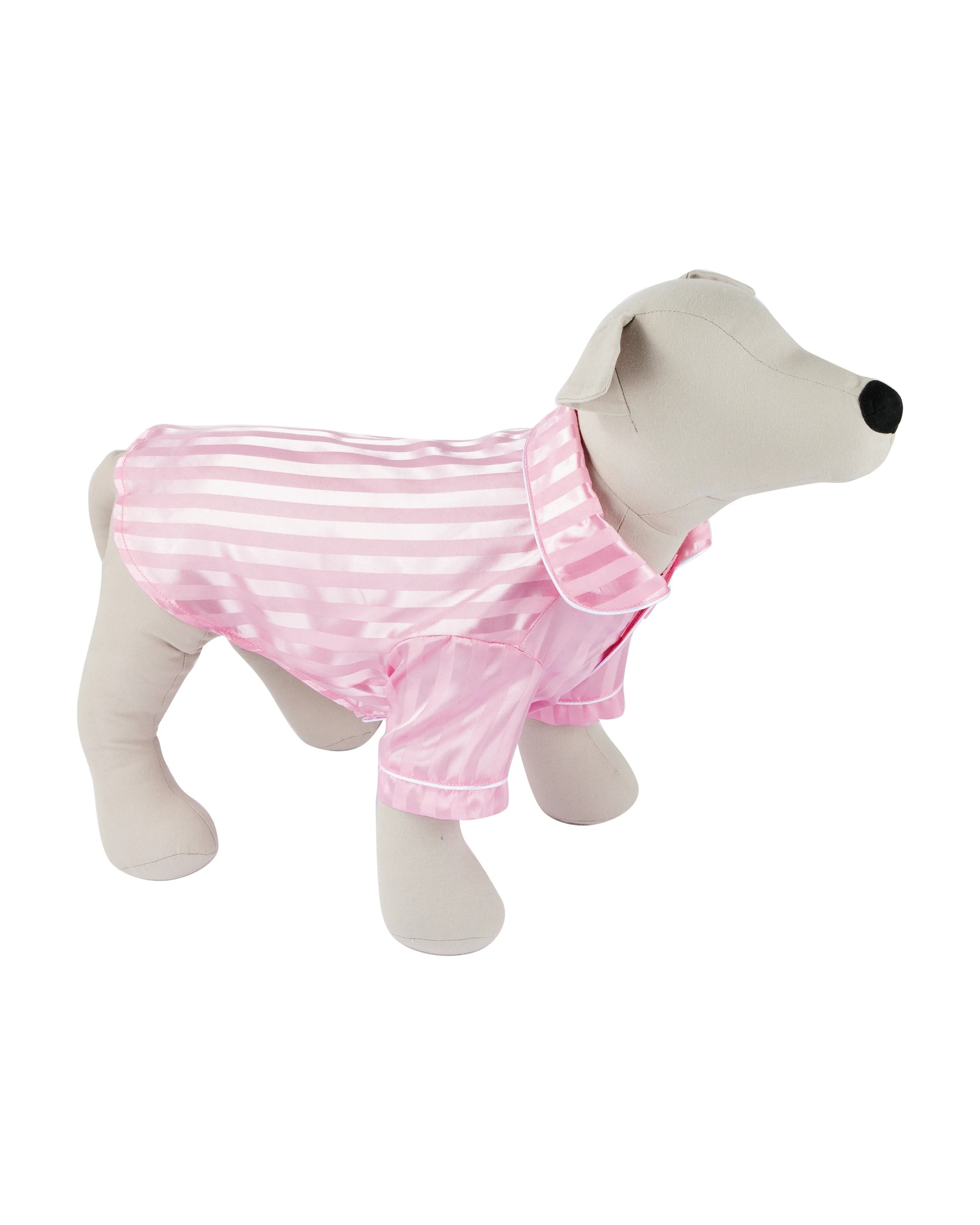 5 Pet Satin Stripe Pyjamas - Medium, Pink, 5 of 9