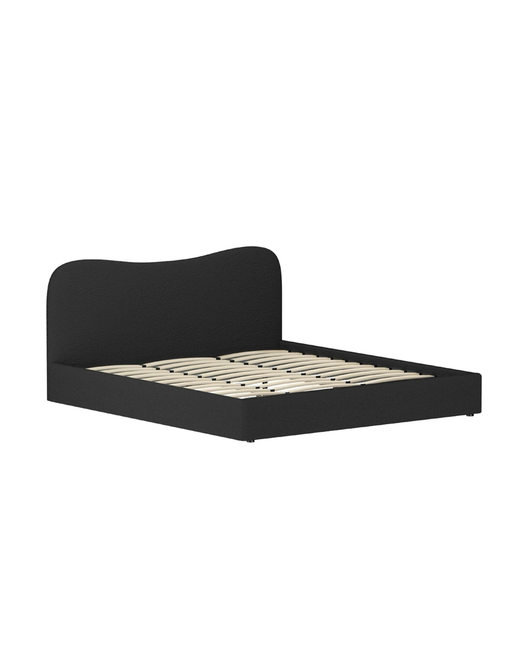 1 Artiss Bed Frame King Size Boucle DARA - Black, 1 of 7