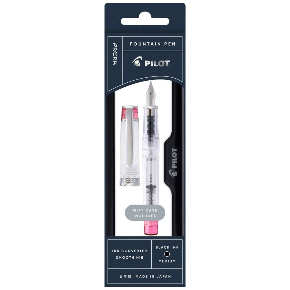 5 PILOT Prera Fountain Pen Translucent Pink Barrel, 5 of 6