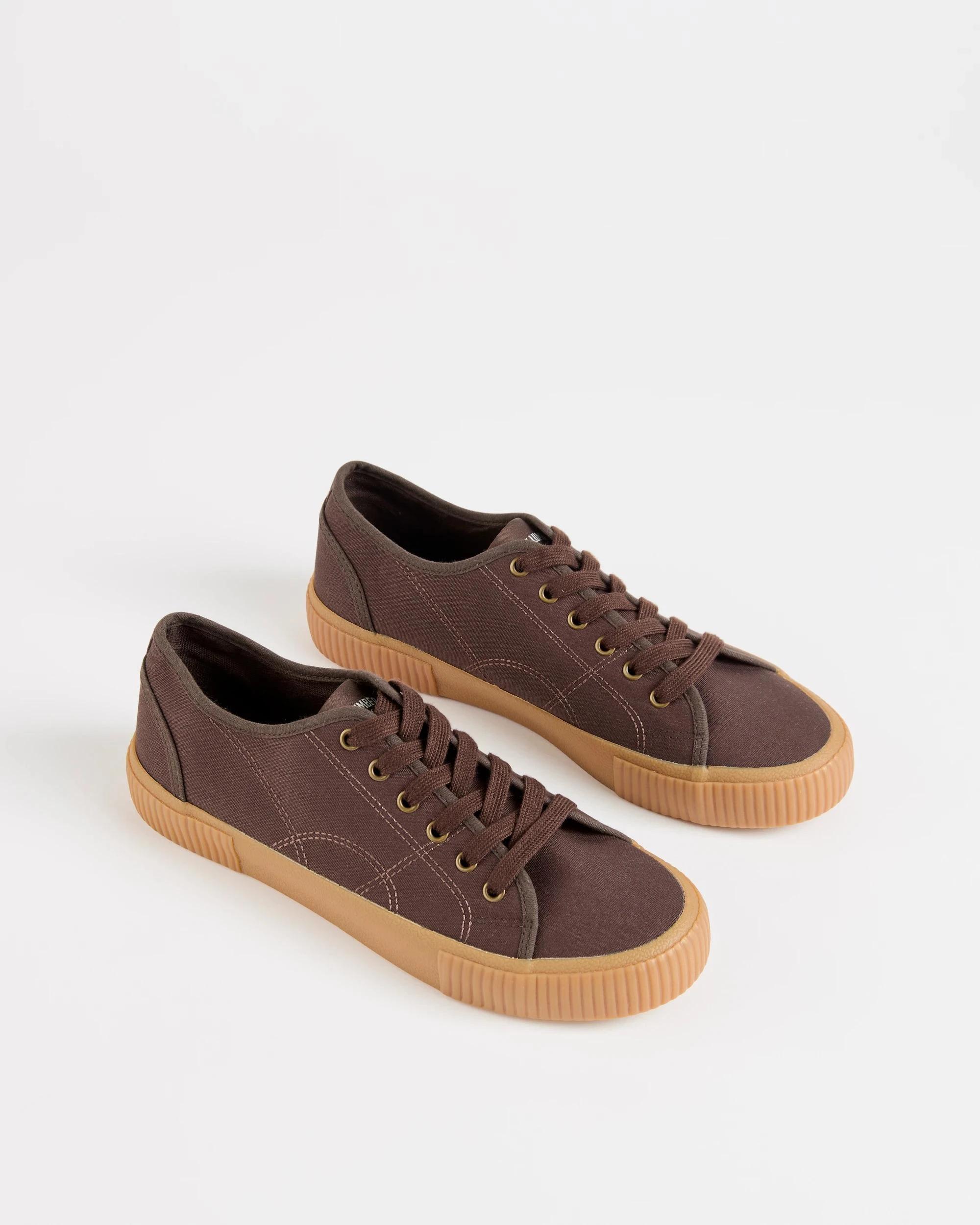 3 Target Man Mens Canvas Sneaker CHOCOLATE, 3 of 3