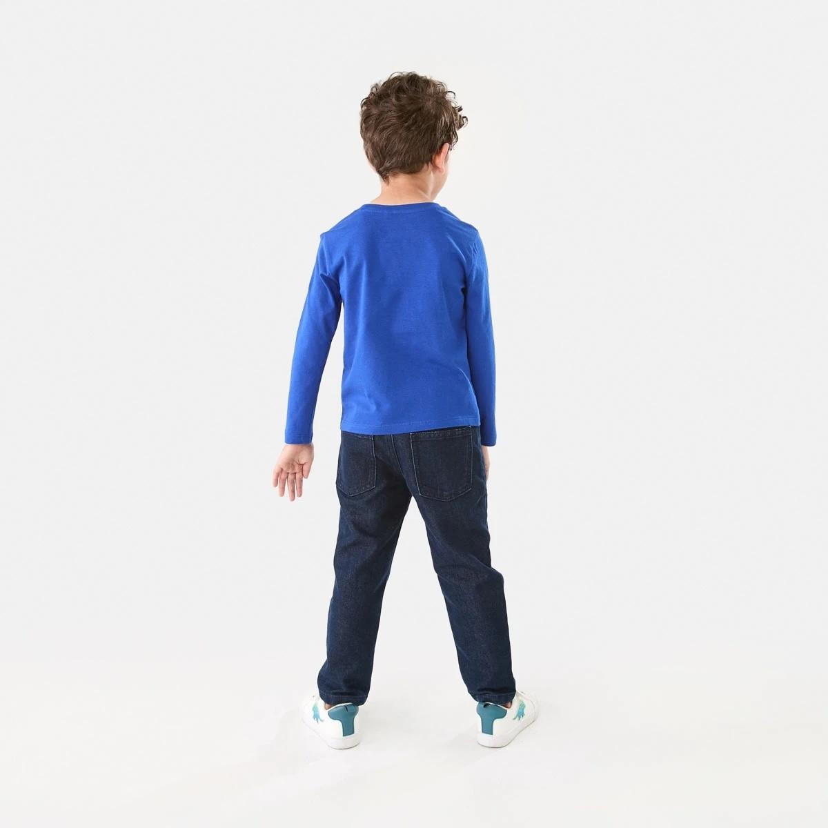 6 Long Sleeve Print T-shirt Blu Hlofun, 6 of 8