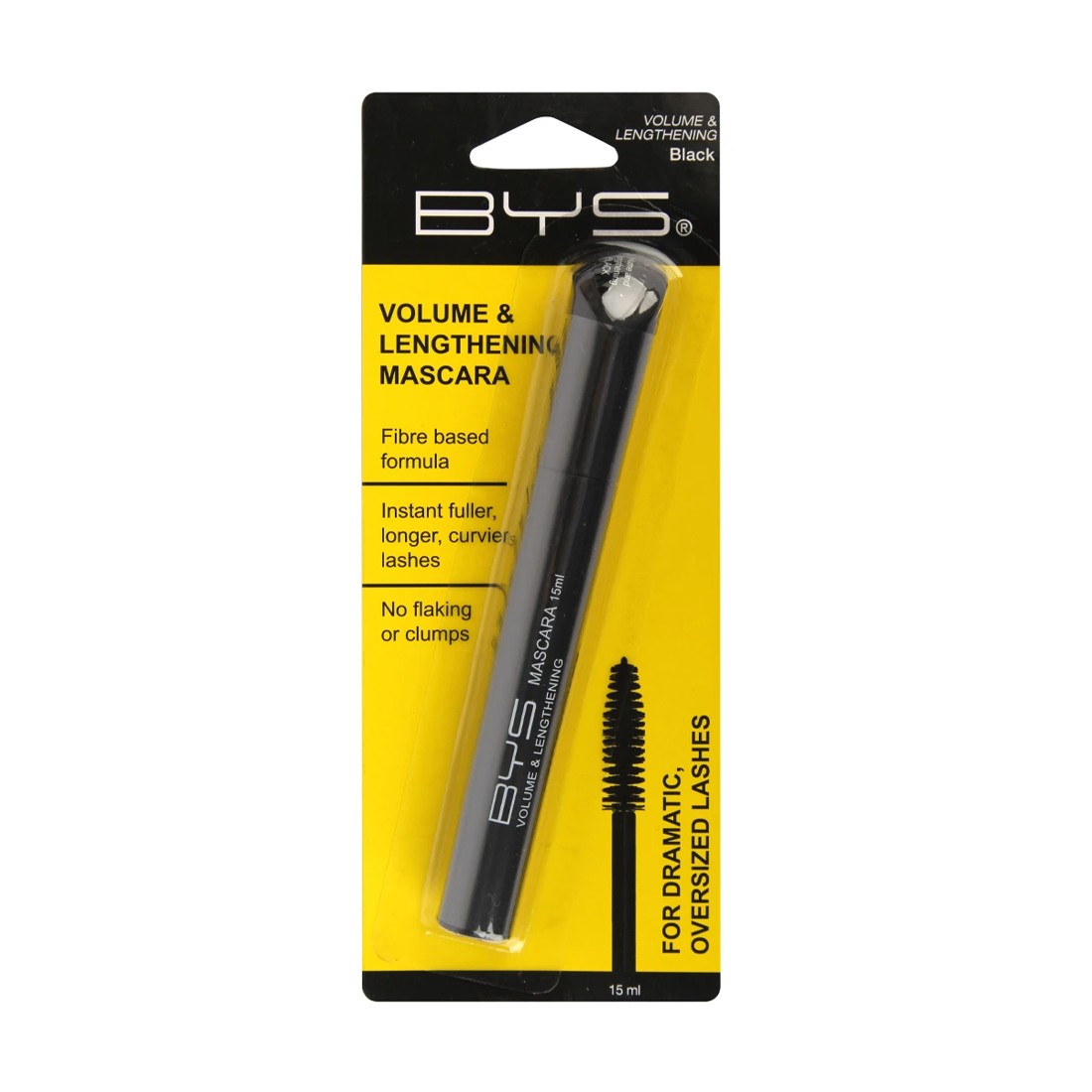 1 BYS Volume & Lengthening Mascara 15ml - Black, 1 of 1