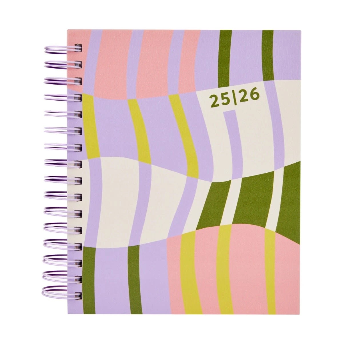 1 25-26 18-Month Spiral Planner - Abstract, 1 of 7
