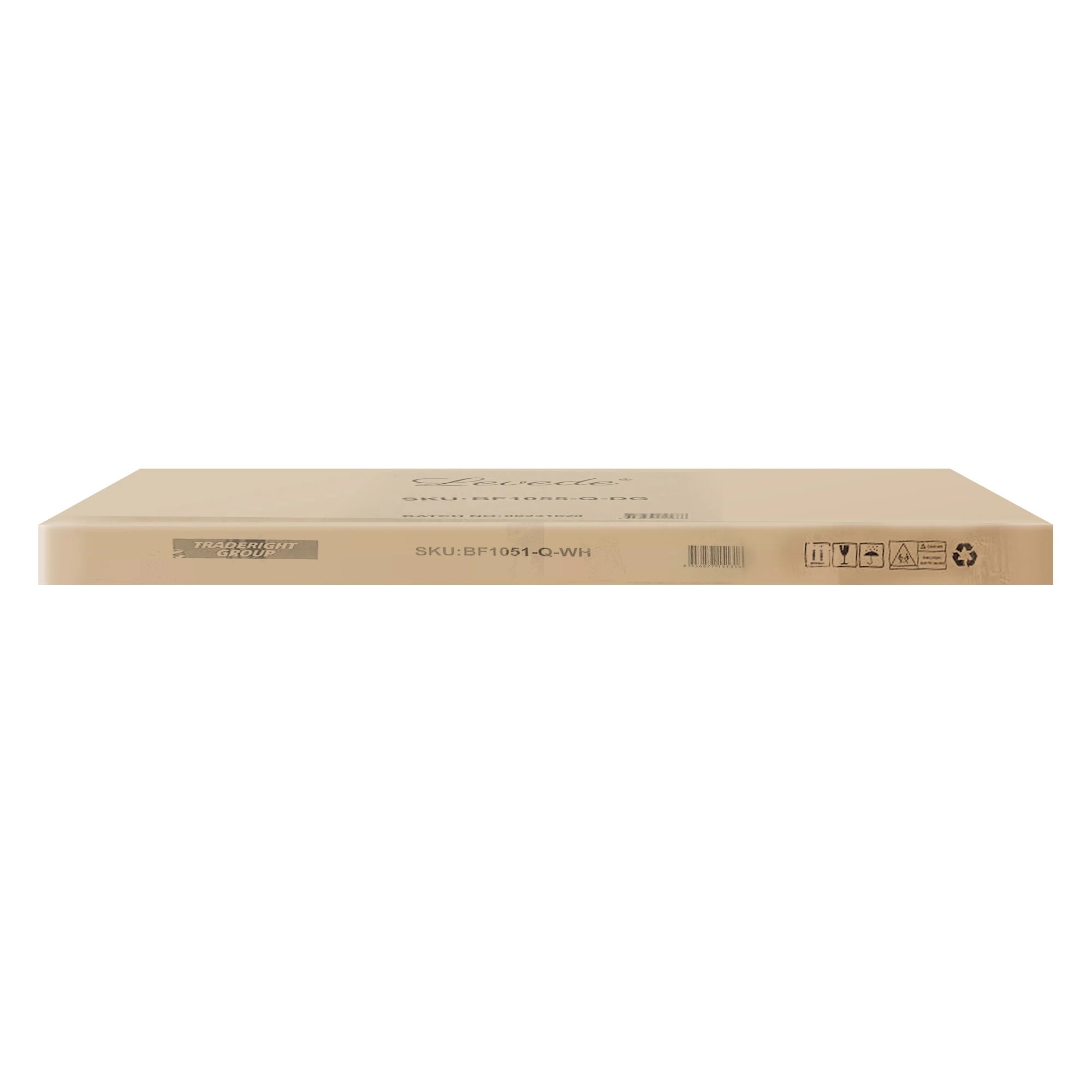 9 Levede Double PU Leather Bed Frame With LED Light and Storage Drawers - White, 9 of 9