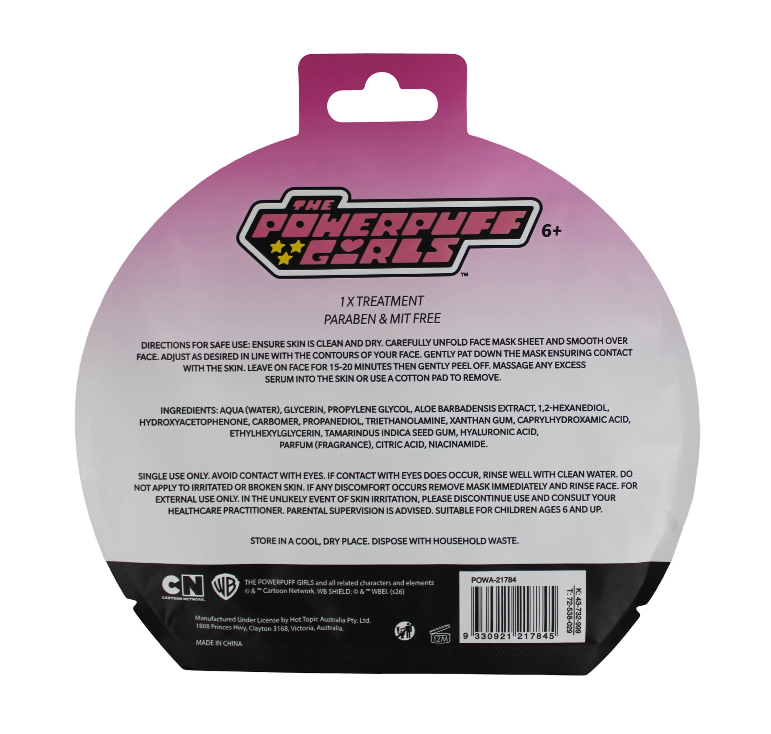2 The Powerpuff Girls Sheet Mask - Strawberry Scented, 2 of 2