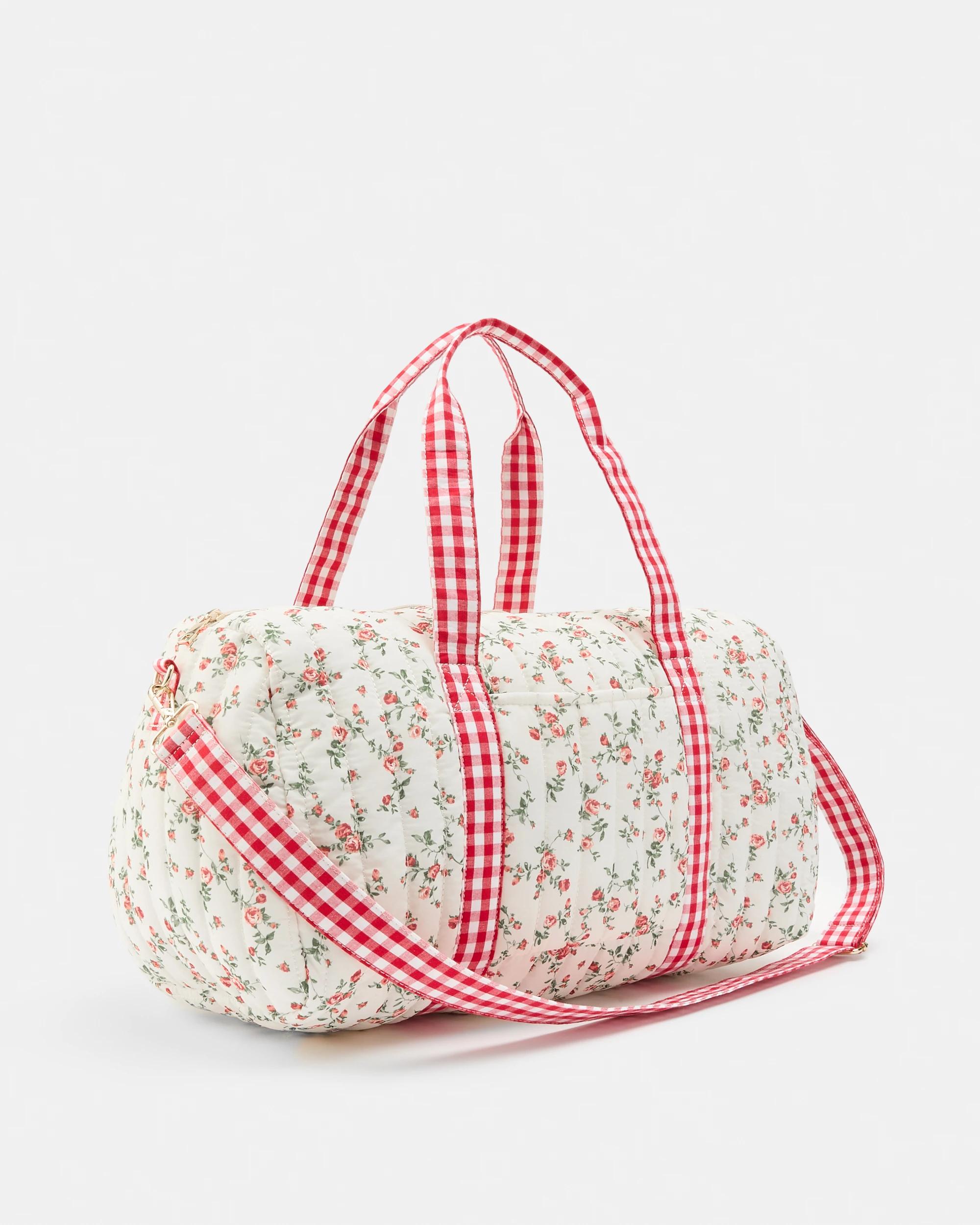 1 Quilted Weekender Bag Trail Flrl, 1 of 8
