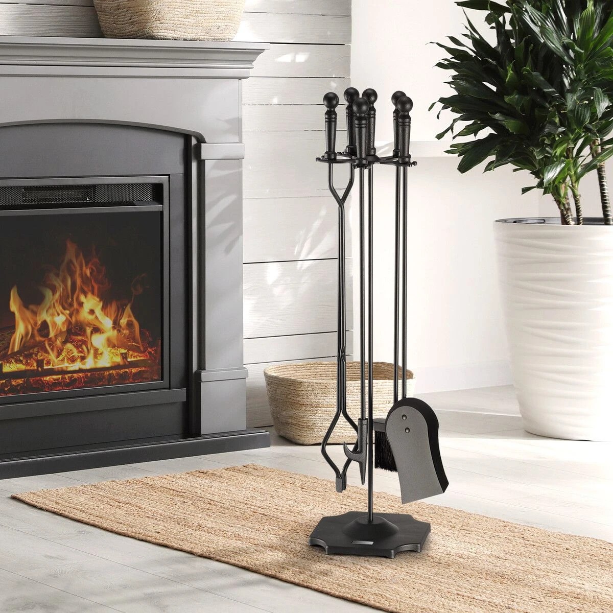 2 Ausway 5PCS Fireplace Tool Set Firepit Accessories, 2 of 5