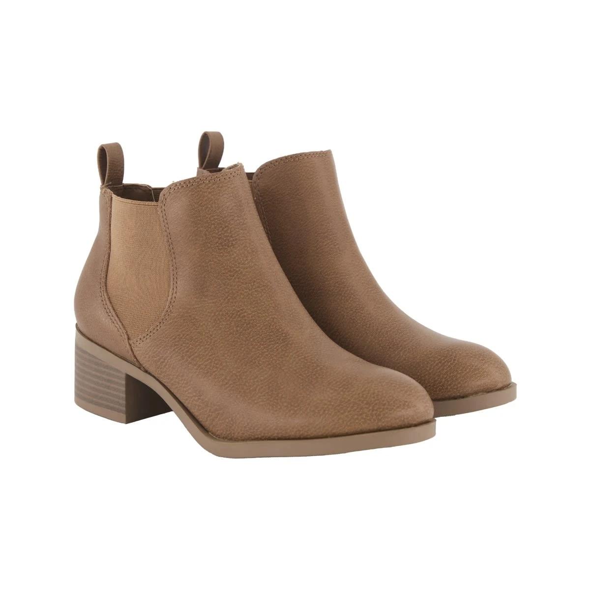 4 Mid Block Heel Boots Chestnut, 4 of 4