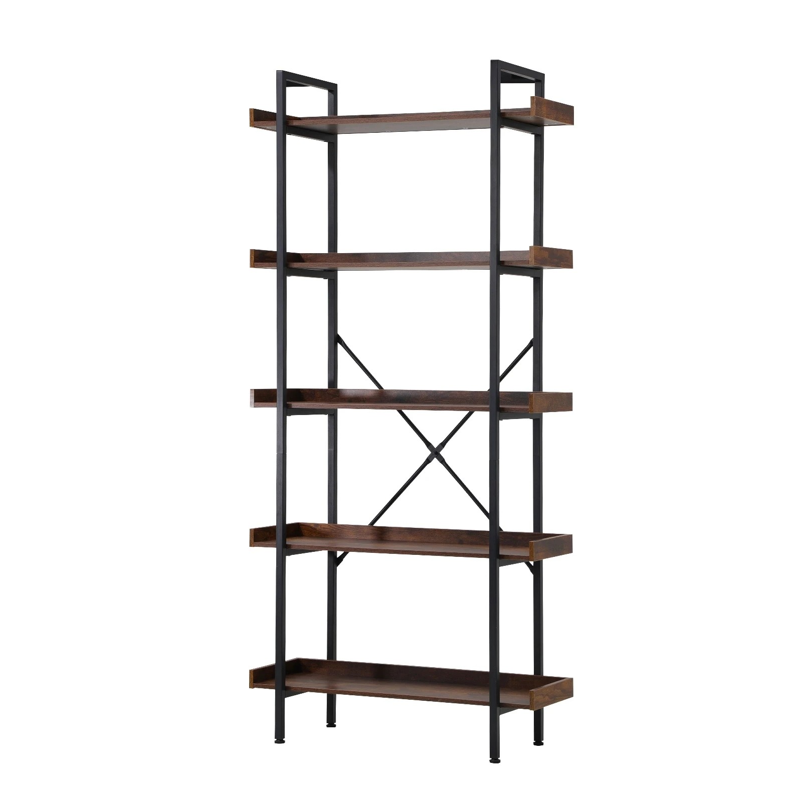 1 Oikiture Display Shelf 5-tier Bookshelf Shelves Storage Bookcase Stand Rack 80cm
 - Multi, 1 of 9