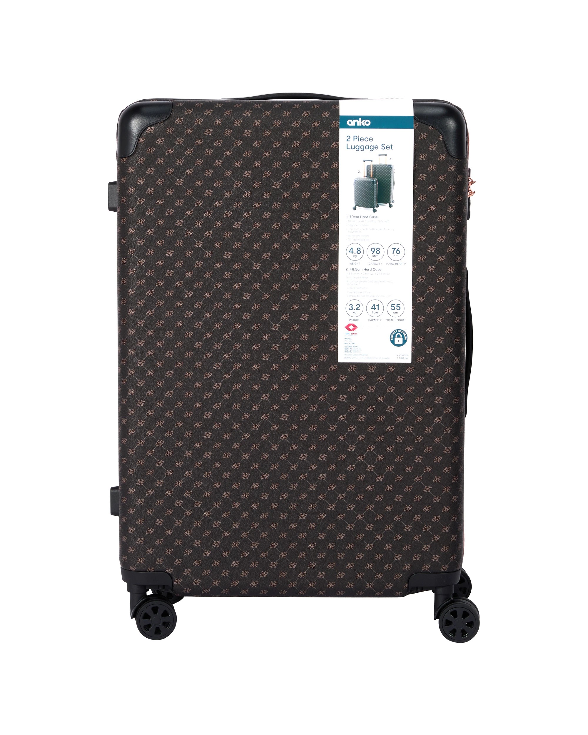 8 2 Piece Luggage Set - Brown, 8 of 8