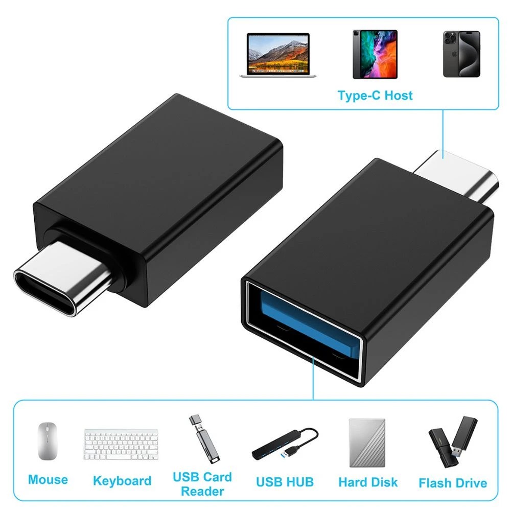 2 J.Burrows USB-C to USB-A Compact Adapter, 2 of 4