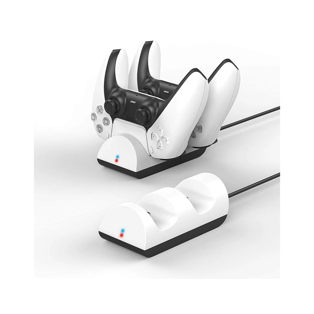 3 Goobay Dual Charging Station For PlayStation PS5 Controllers - Dual Charging - White, 3 of 3