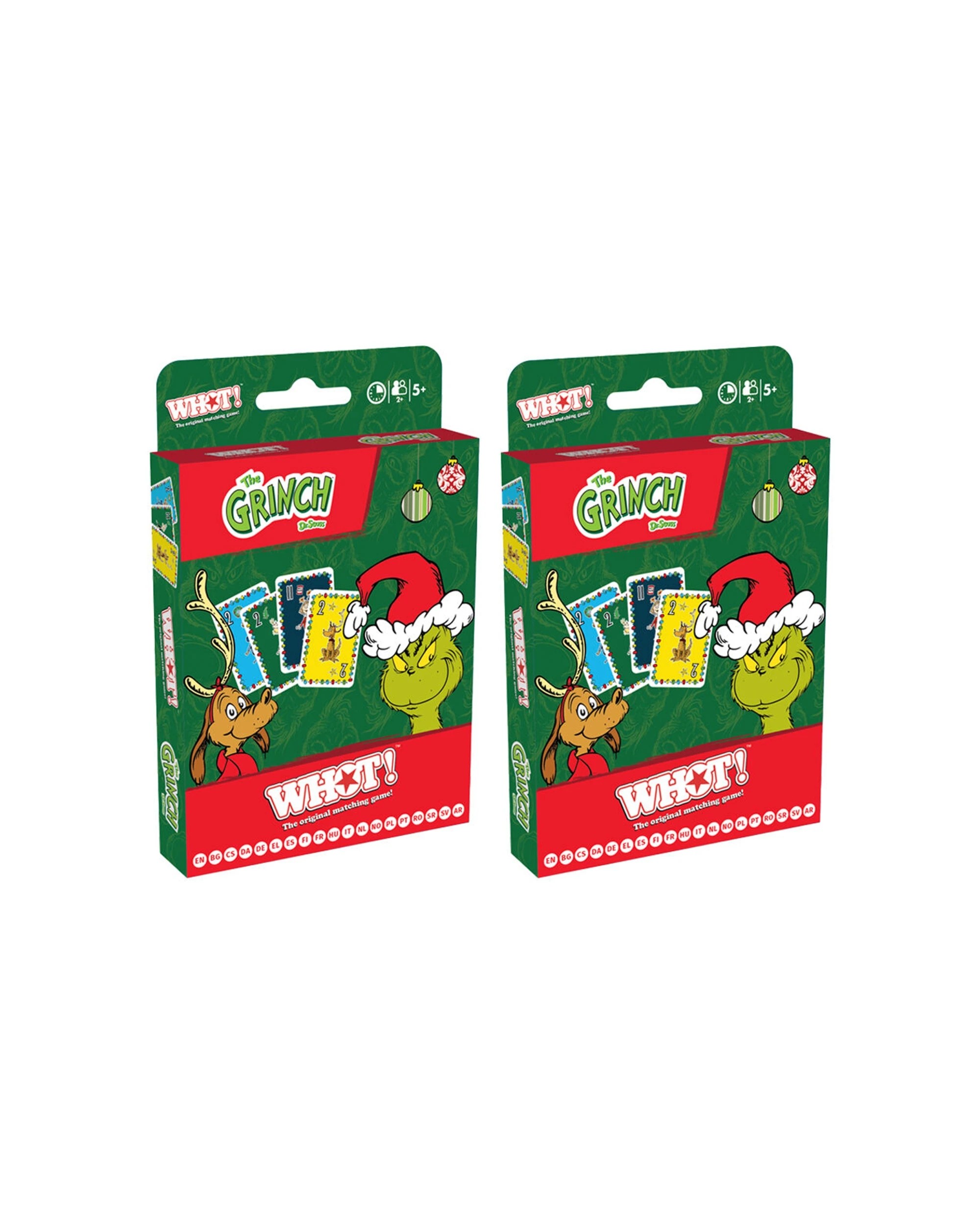 1 WHOT 2PK The Grinch Edition Family And Kids Fast Paced Card Game - Multi, 1 of 8