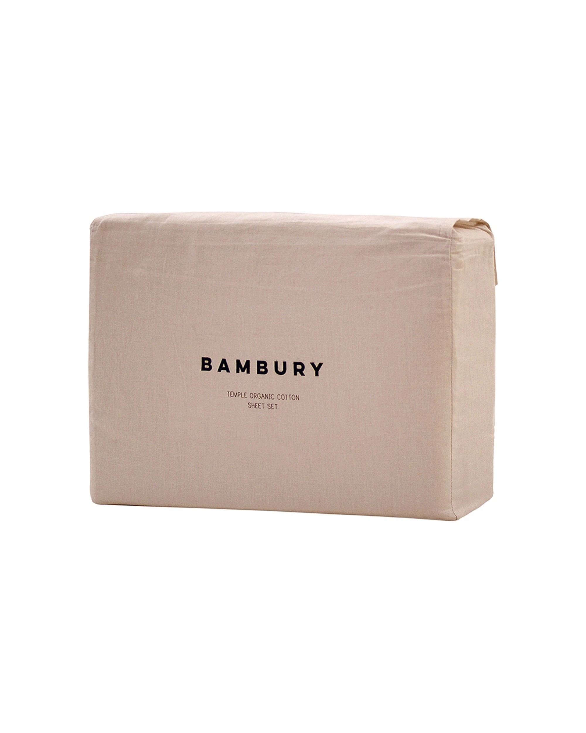 1 Bambury Temple Organic Cotton Sheet Set Rosewater Home Bedding - Single Bed - Pink, 1 of 4