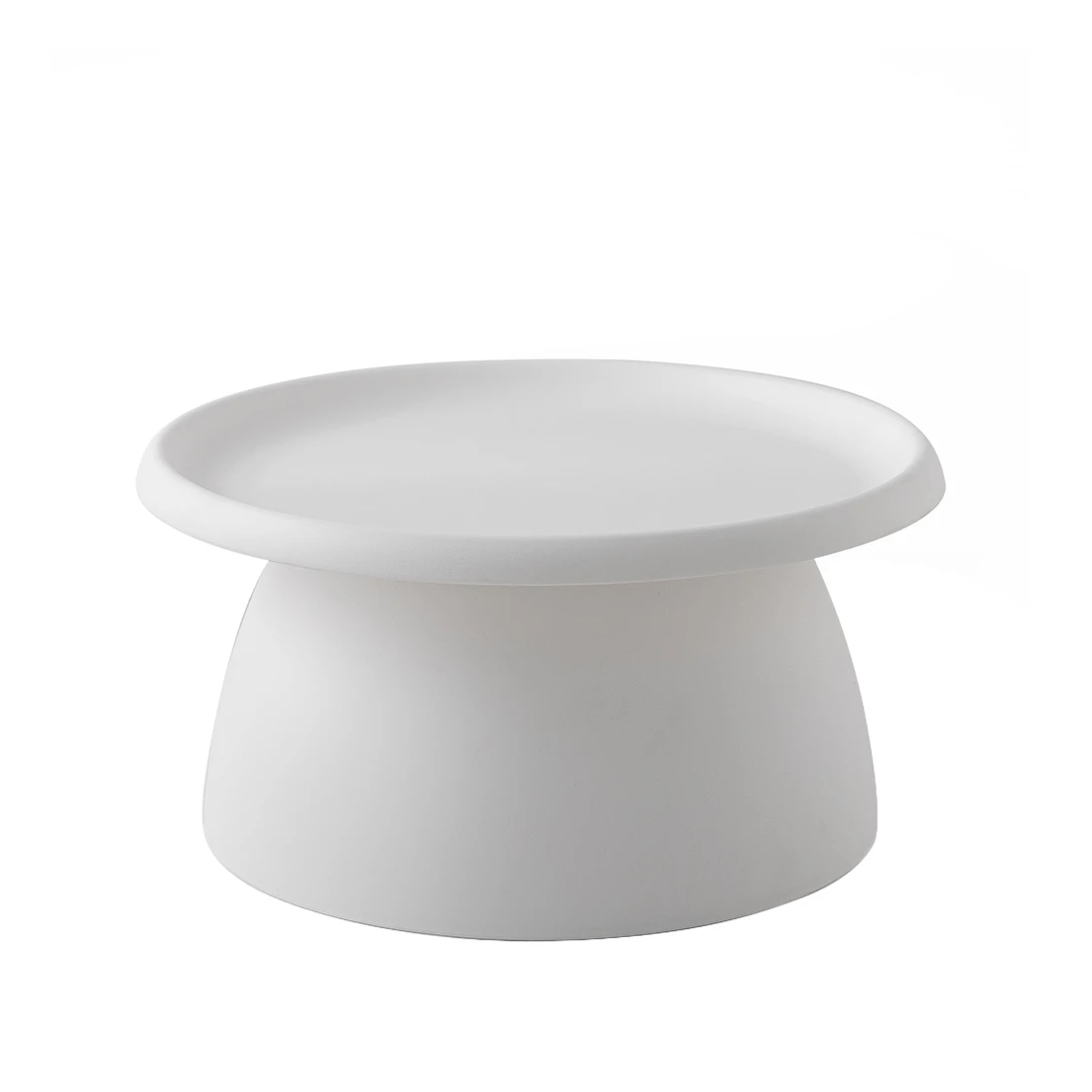 1 Artiss Coffee Table Round 71CM Plastic - White, 1 of 7